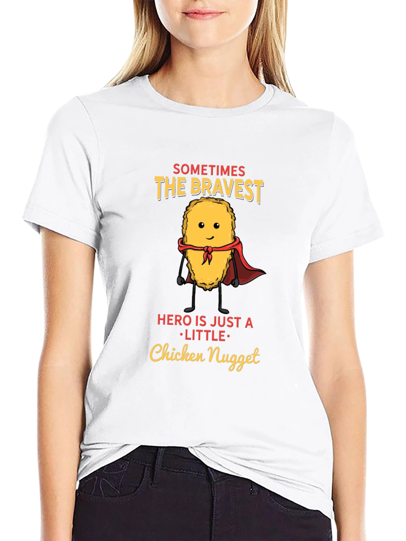 Bravest Chicken Nugget Hero Novelty T-Shirt