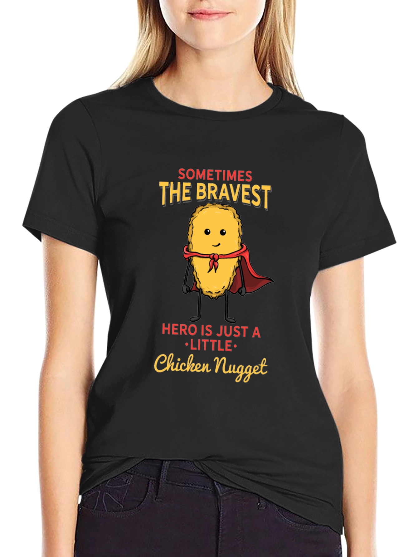 Bravest Chicken Nugget Hero Novelty T-Shirt