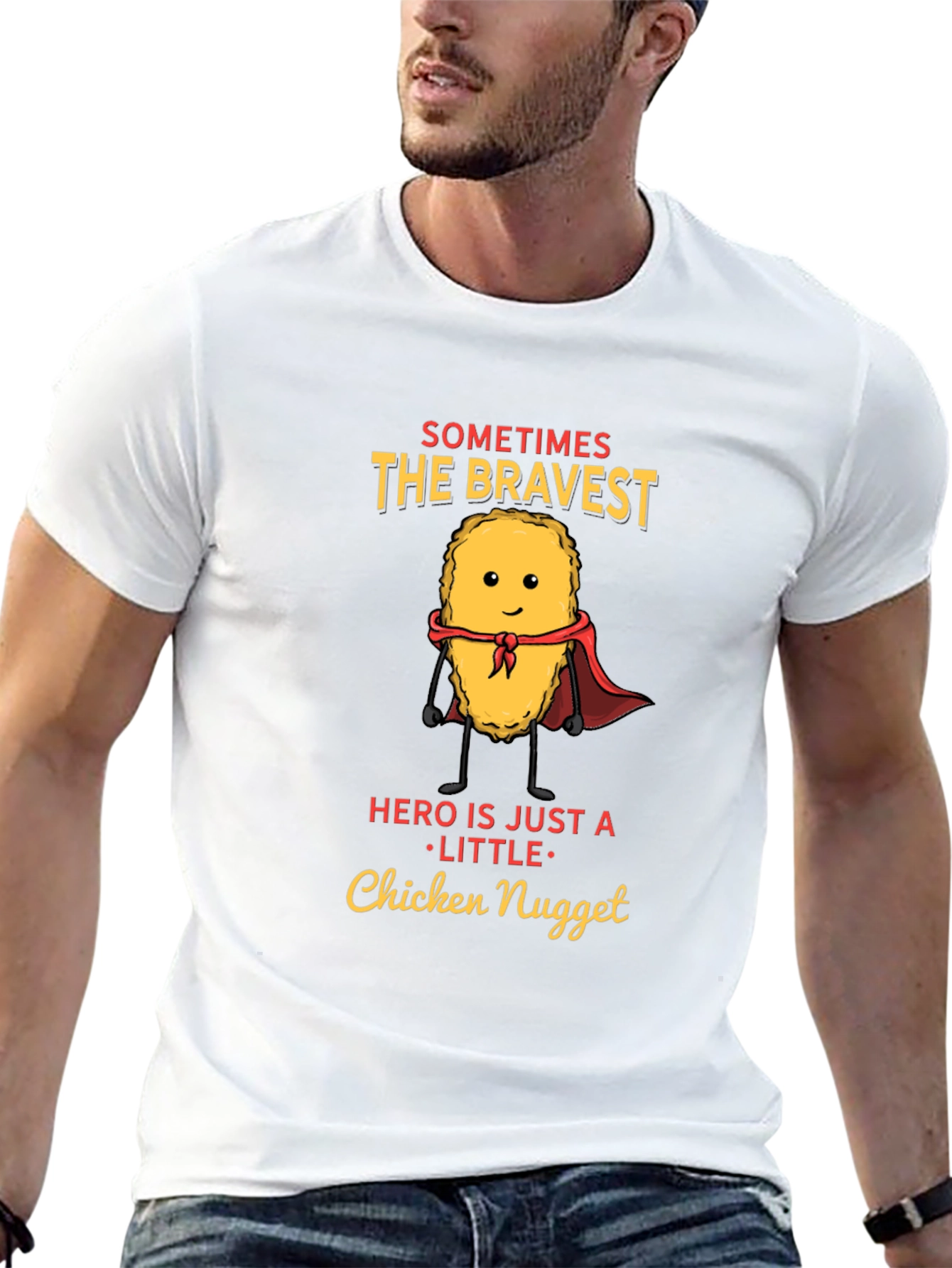 Bravest Chicken Nugget Hero Novelty T-Shirt