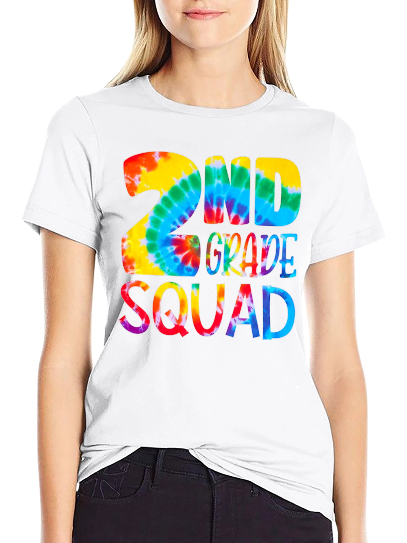 2nd Grade Squad Tie-Dye Graphic Tee