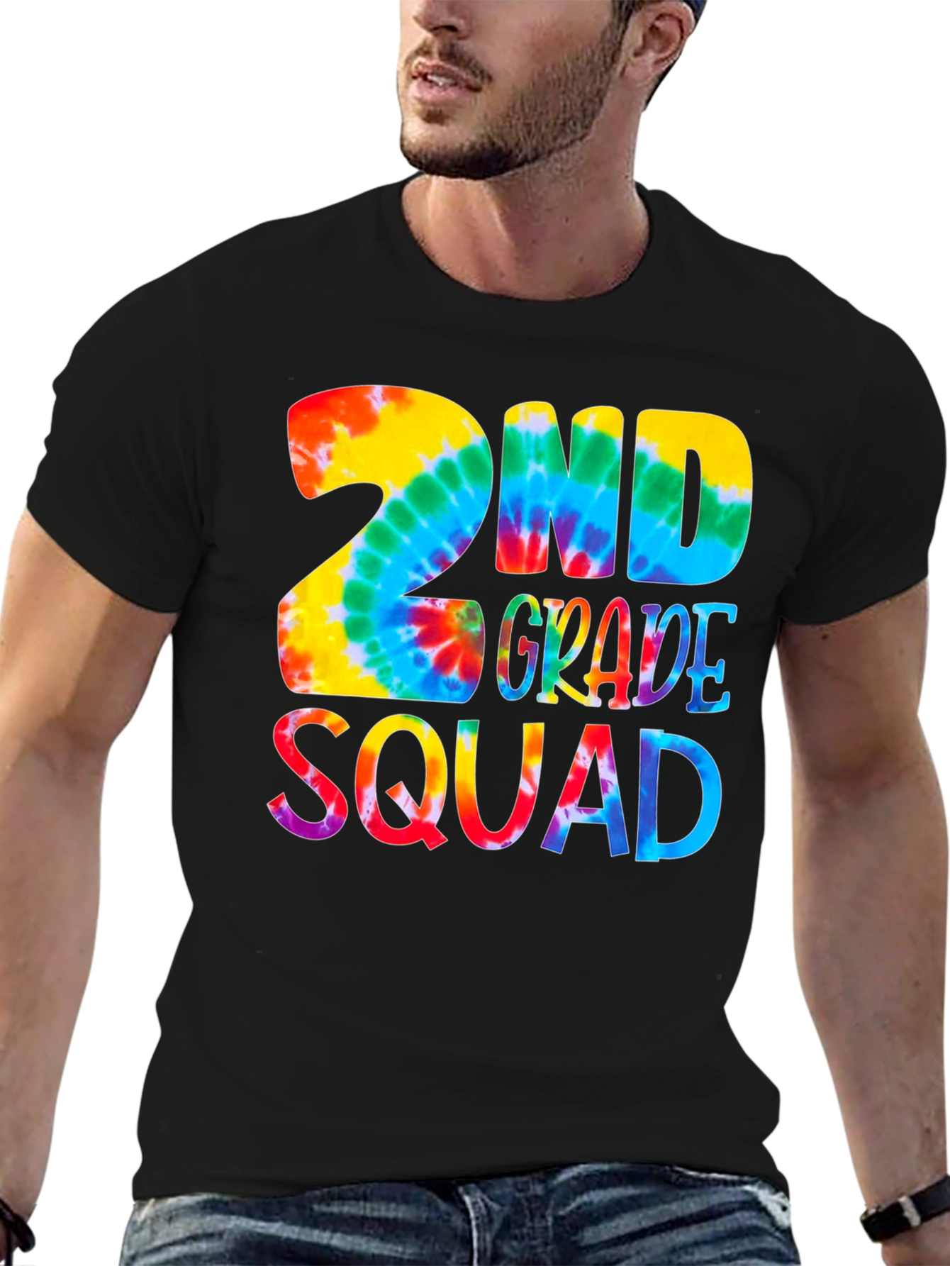 2nd Grade Squad Tie-Dye Graphic Tee