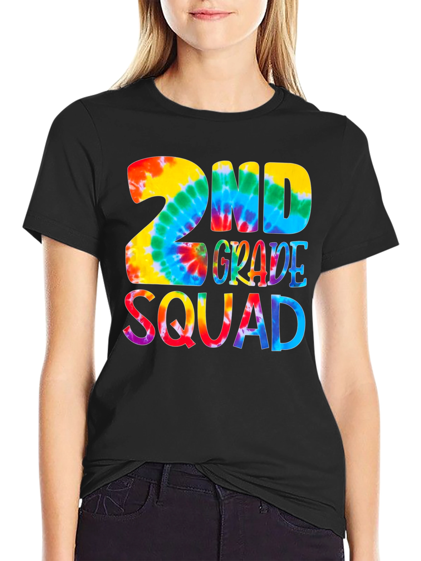 2nd Grade Squad Tie-Dye Graphic Tee