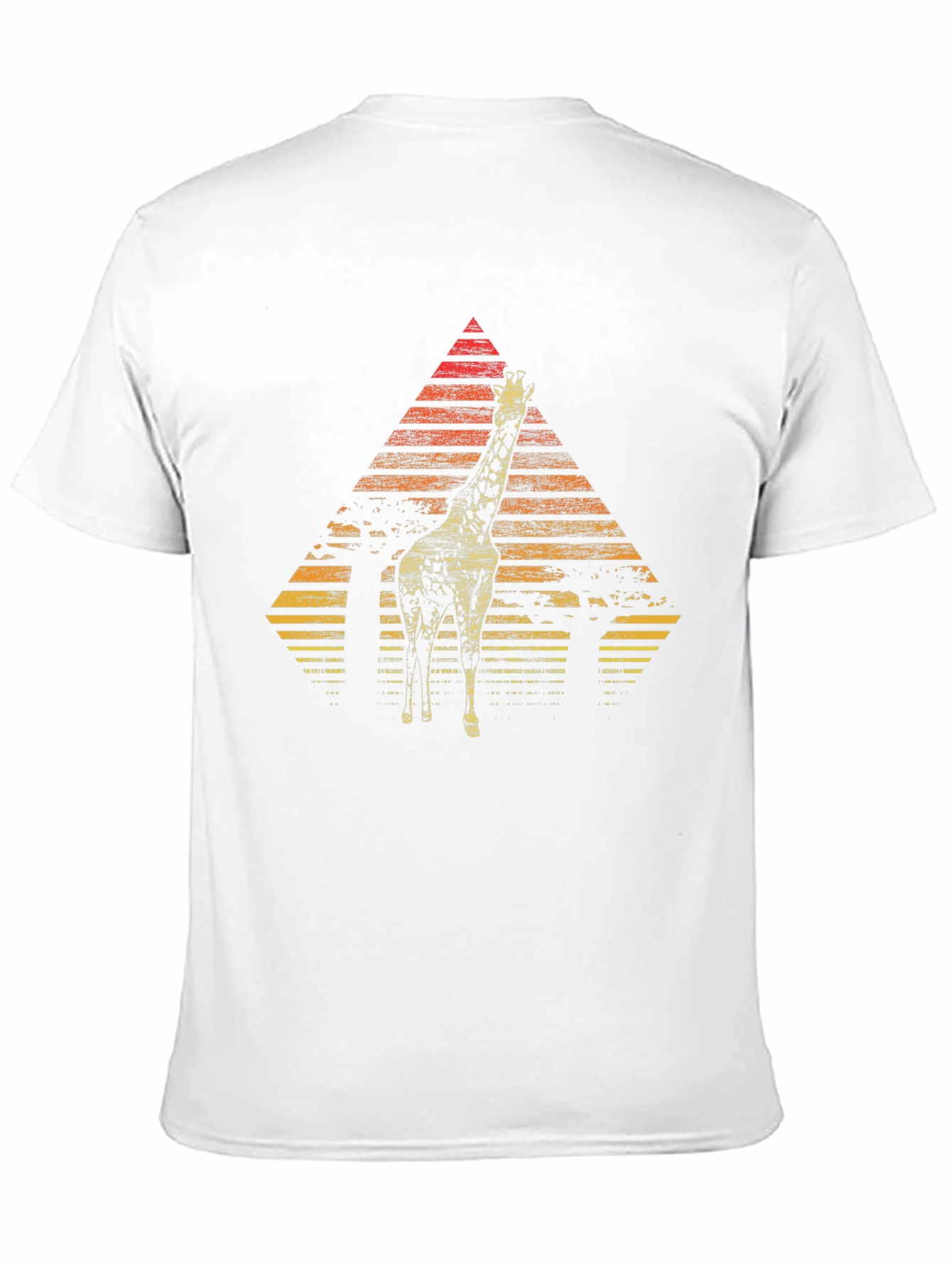 Giraffe Sunset Graphic Tee - Stylish Mens Black T-Shirt