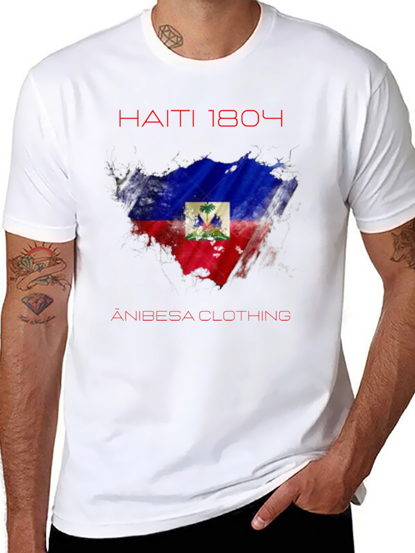 Haiti 1804 Flag T-Shirt - Anibesa Clothing