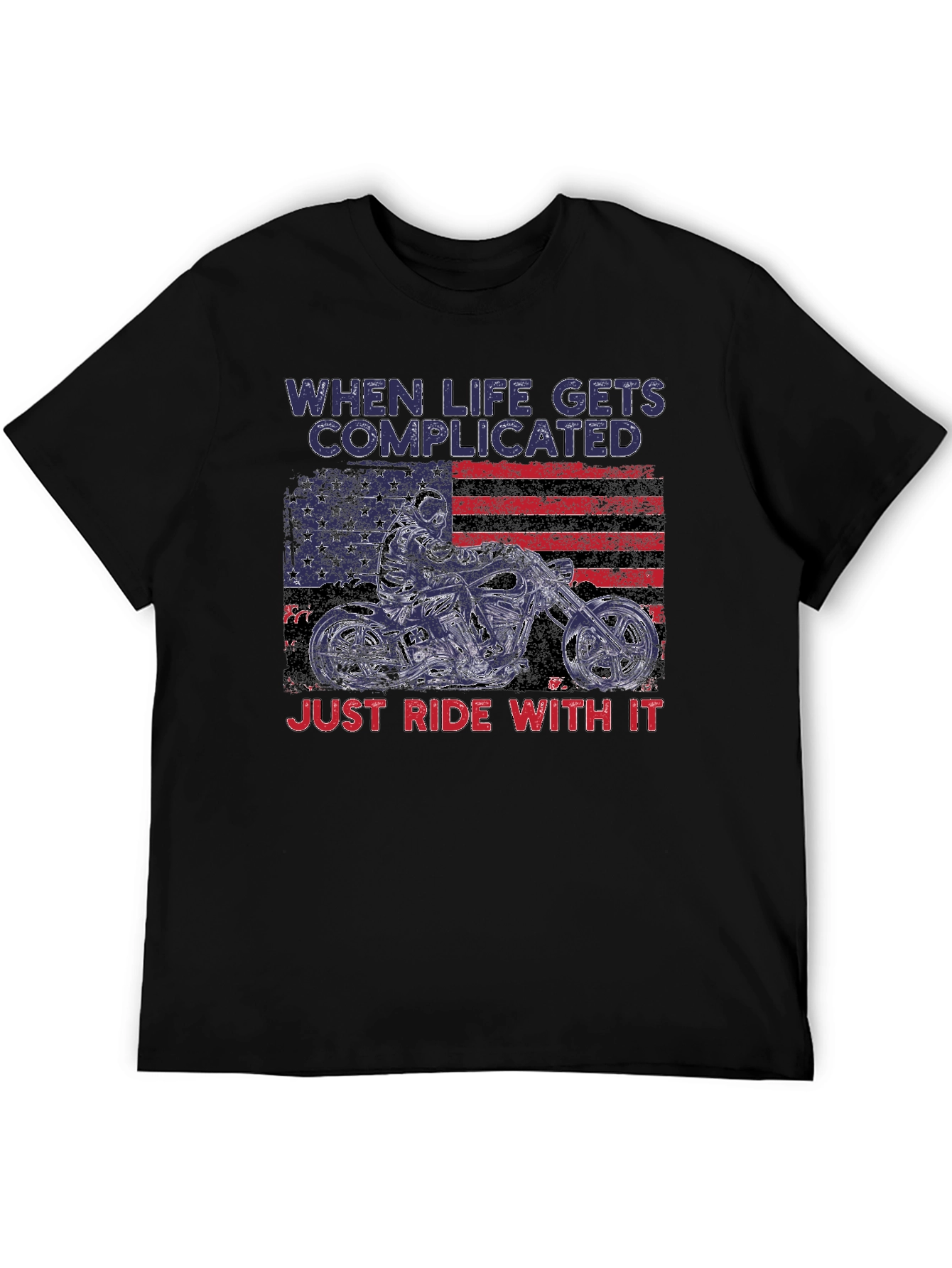 Complicated Life Ride With It Motorcycle T-Shirt