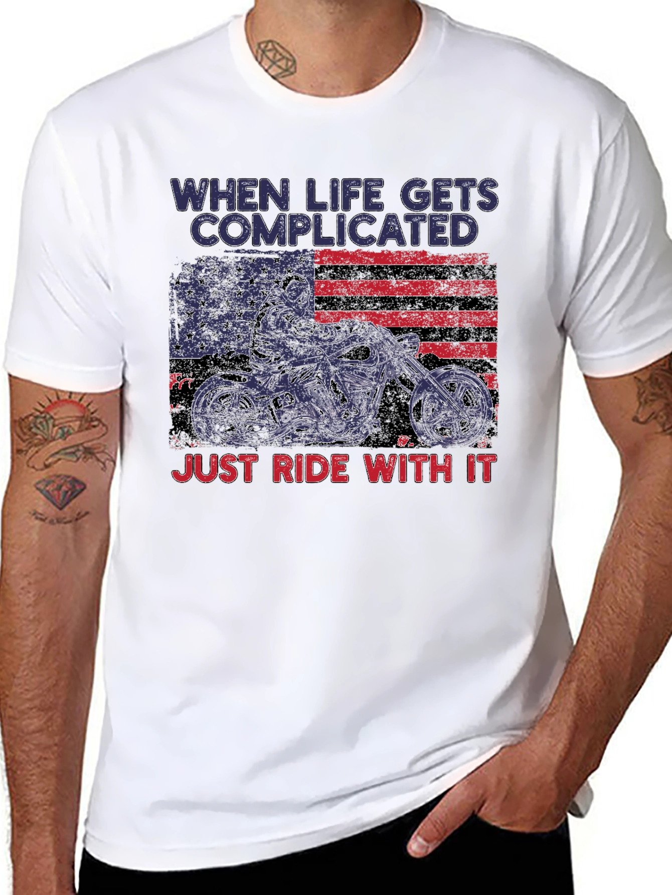 Complicated Life Ride With It Motorcycle T-Shirt