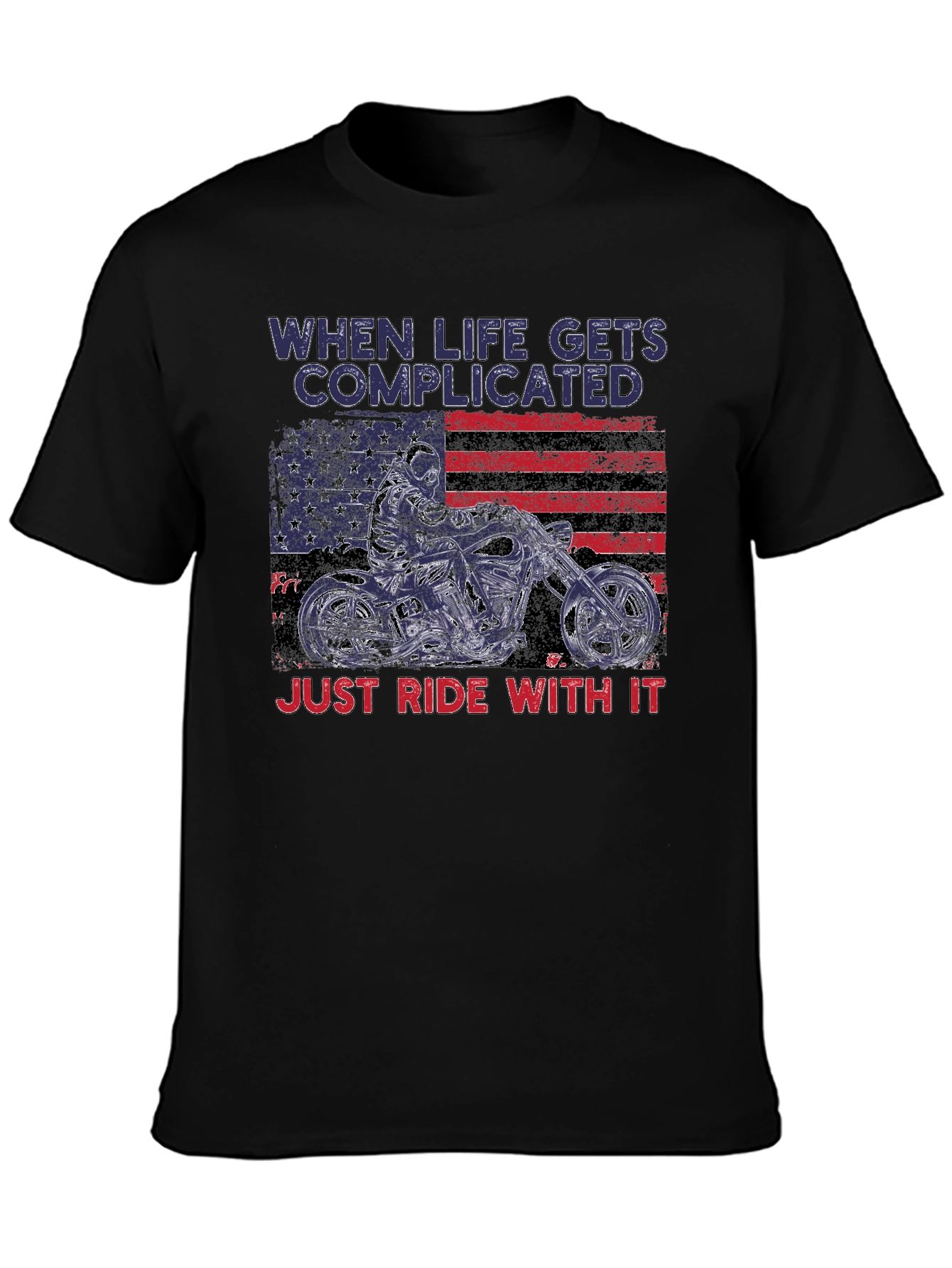 Complicated Life Ride With It Motorcycle T-Shirt