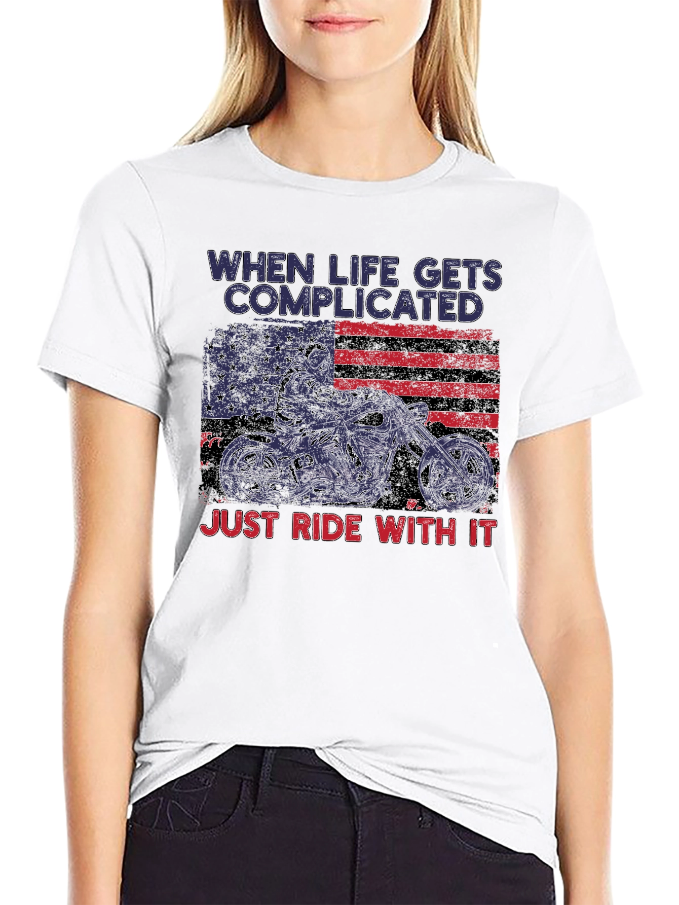 Complicated Life Ride With It Motorcycle T-Shirt