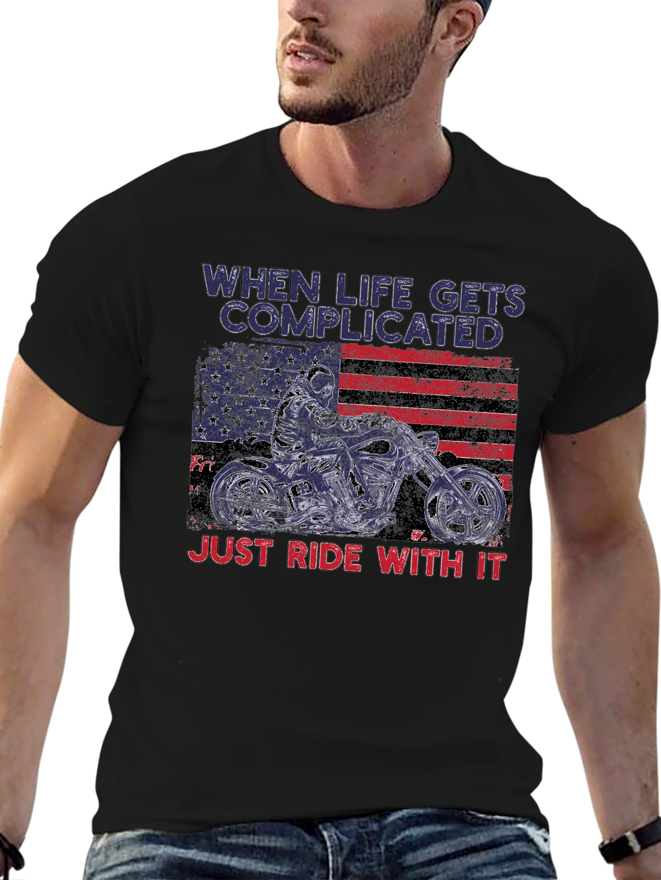 Complicated Life Ride With It Motorcycle T-Shirt
