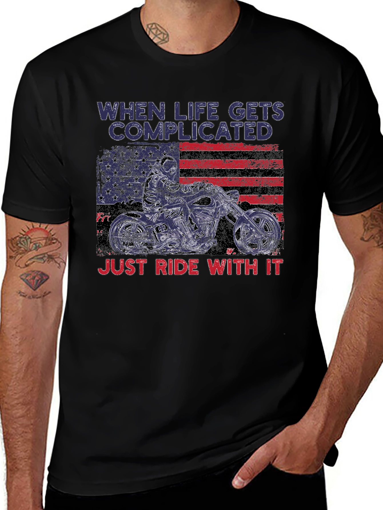 Complicated Life Ride With It Motorcycle T-Shirt