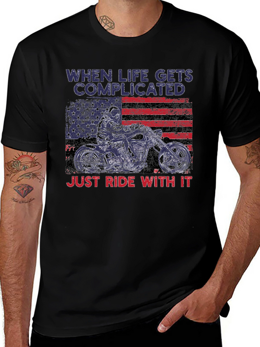 Complicated Life Ride With It Motorcycle T-Shirt