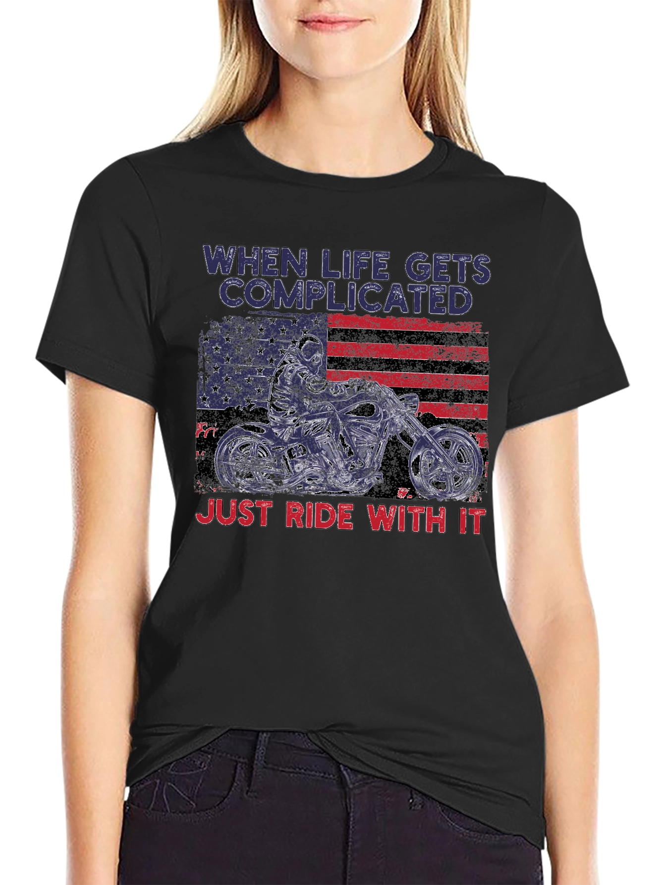 Complicated Life Ride With It Motorcycle T-Shirt