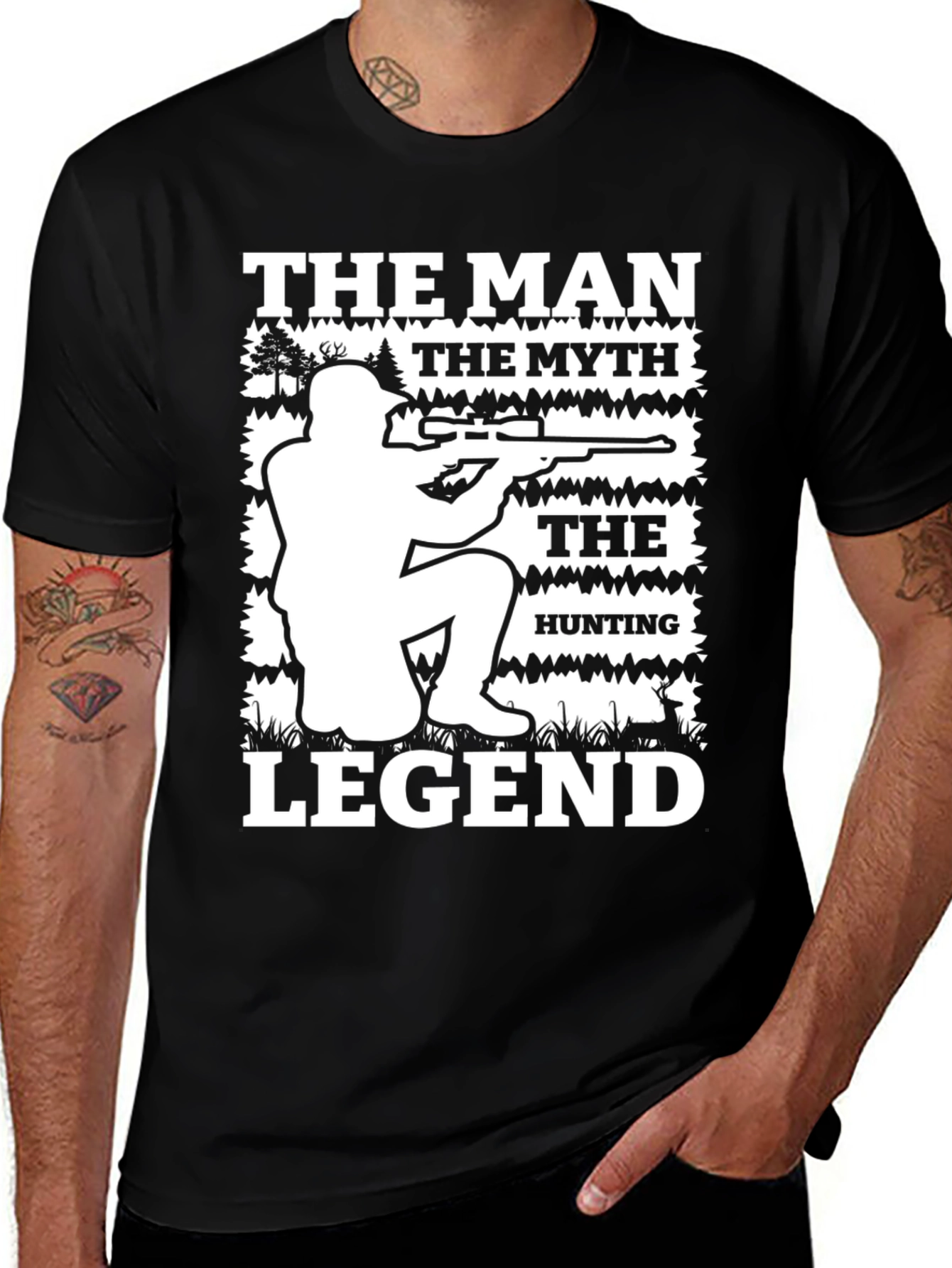 The Man The Myth Hunting Legend Graphic T-Shirt