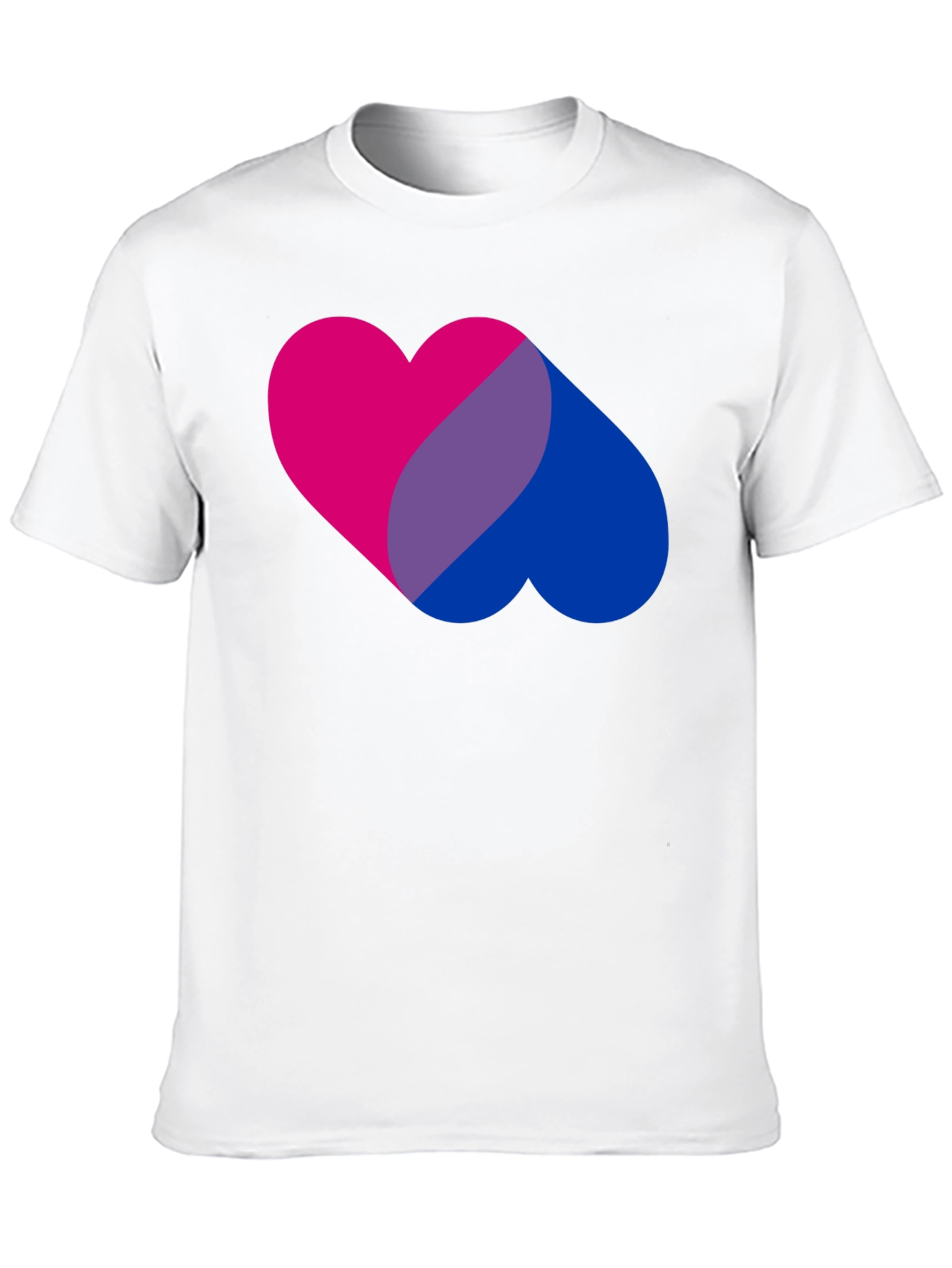 Bi Pride Heart Graphic Tee - Bisexual Pride T-Shirt