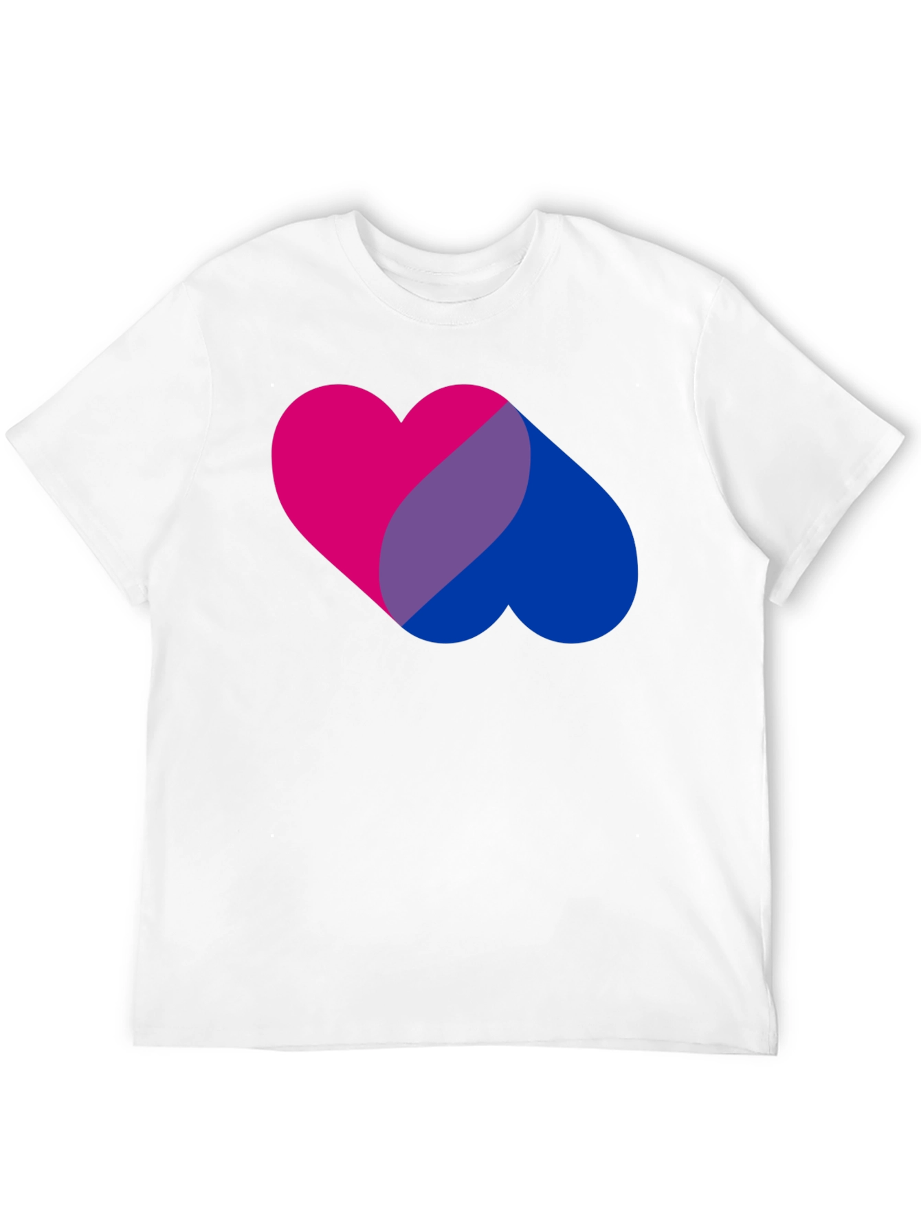 Bi Pride Heart Graphic Tee - Bisexual Pride T-Shirt