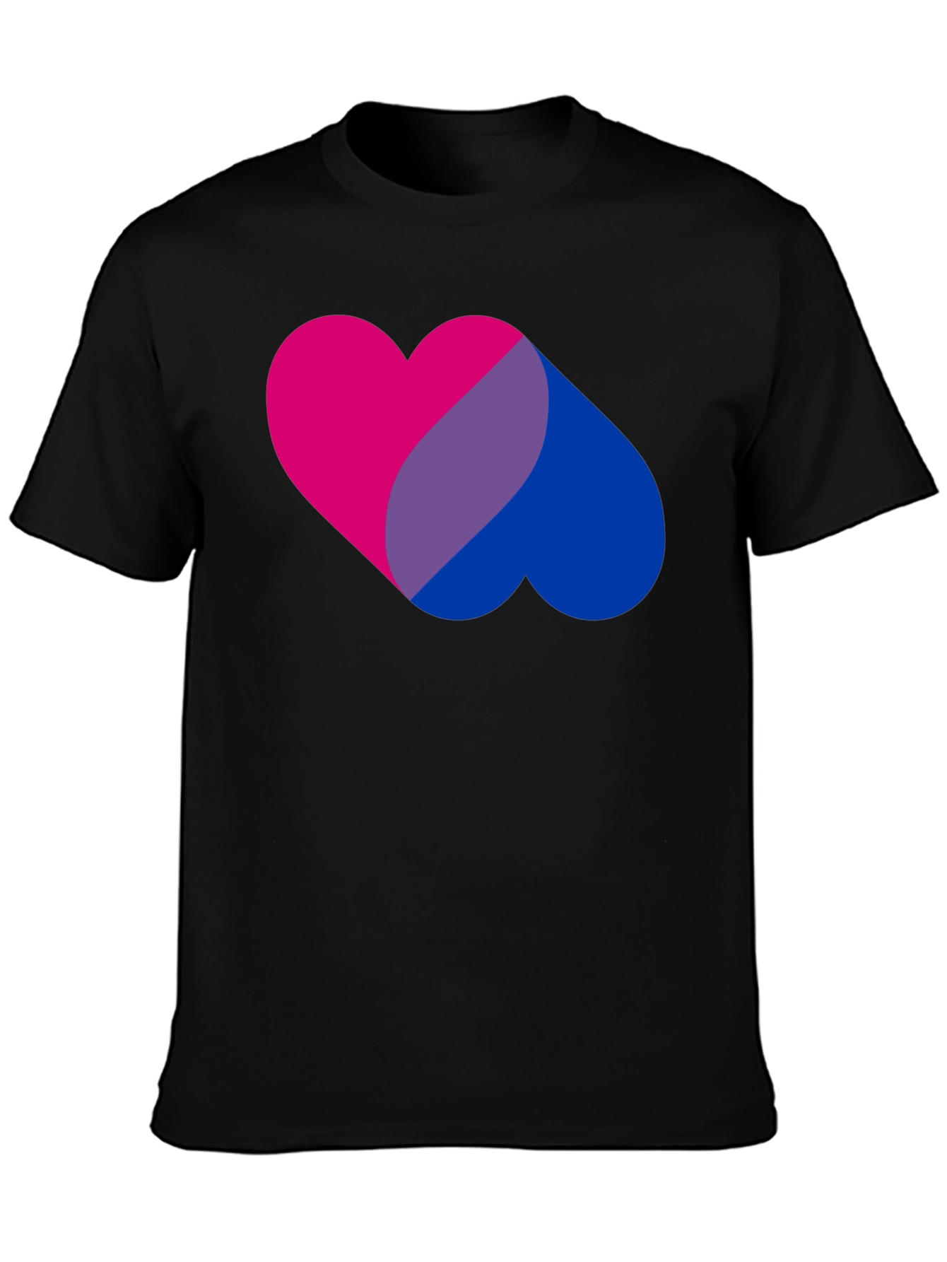 Bi Pride Heart Graphic Tee - Bisexual Pride T-Shirt