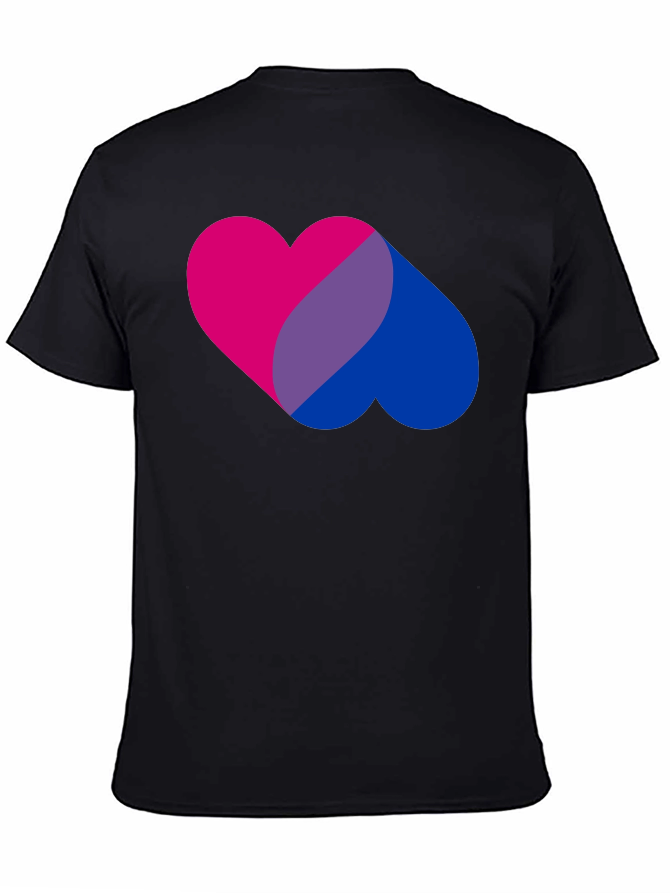 Bi Pride Heart Graphic Tee - Bisexual Pride T-Shirt