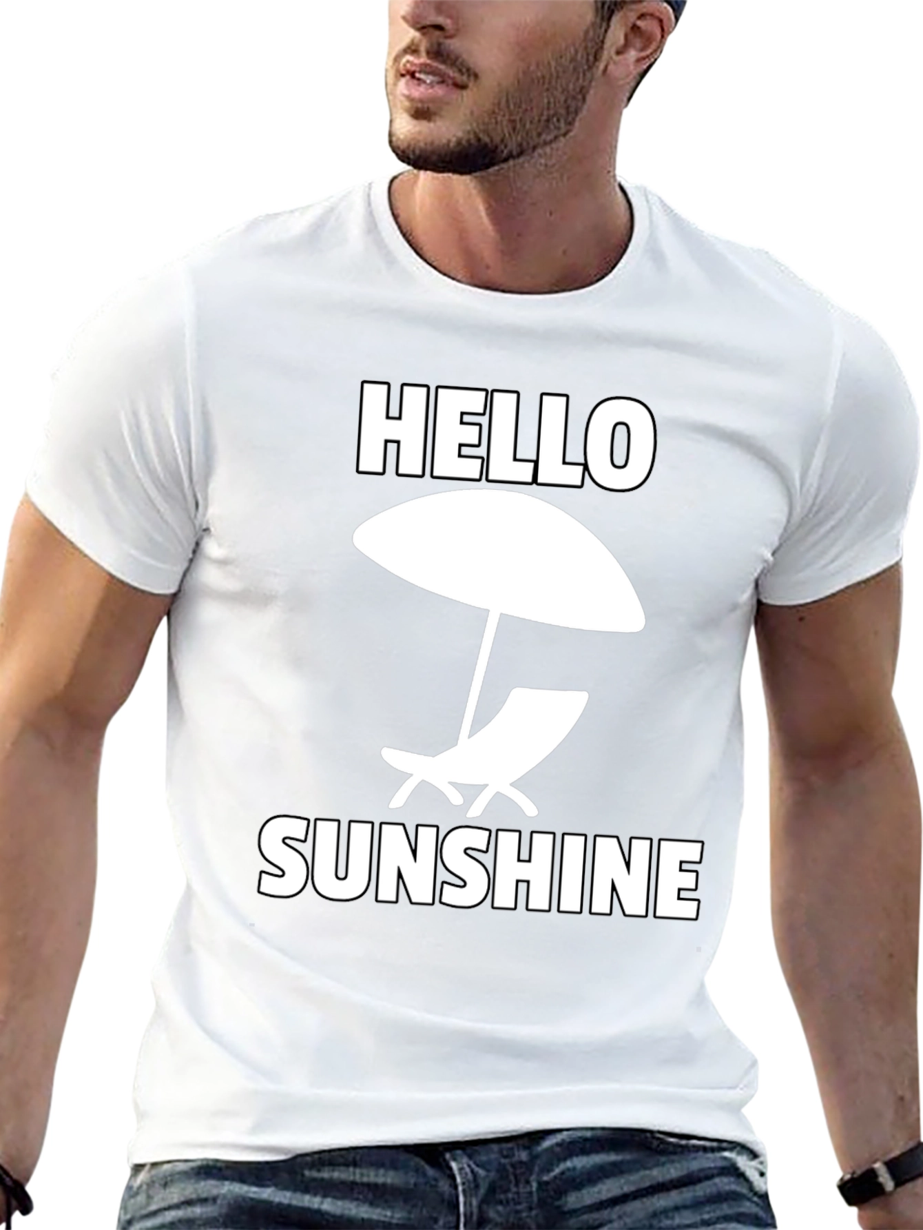 Hello Sunshine Graphic Tee - Beach Vibes T-Shirt