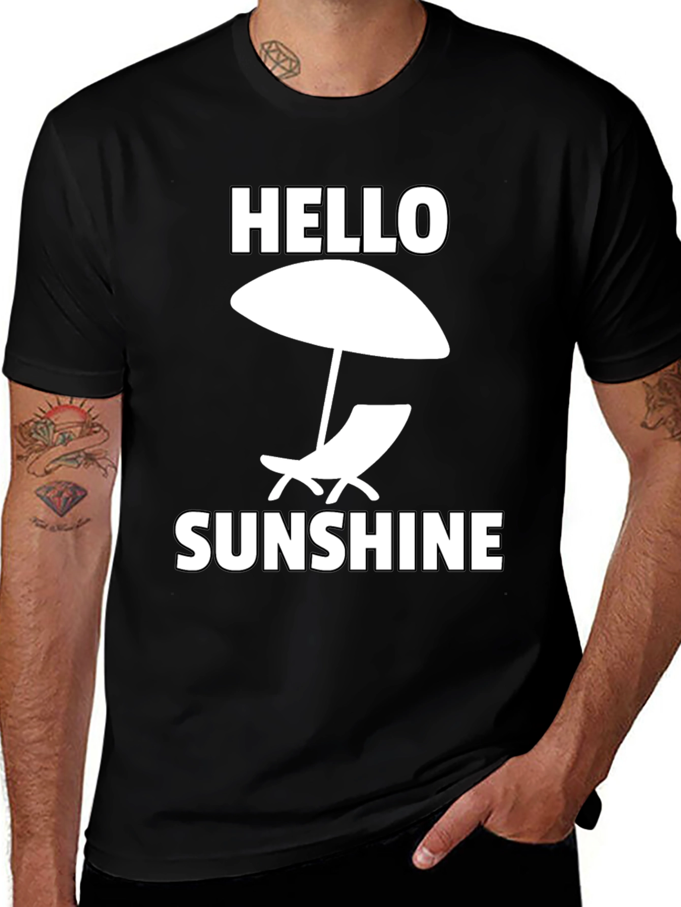 Hello Sunshine Graphic Tee - Beach Vibes T-Shirt