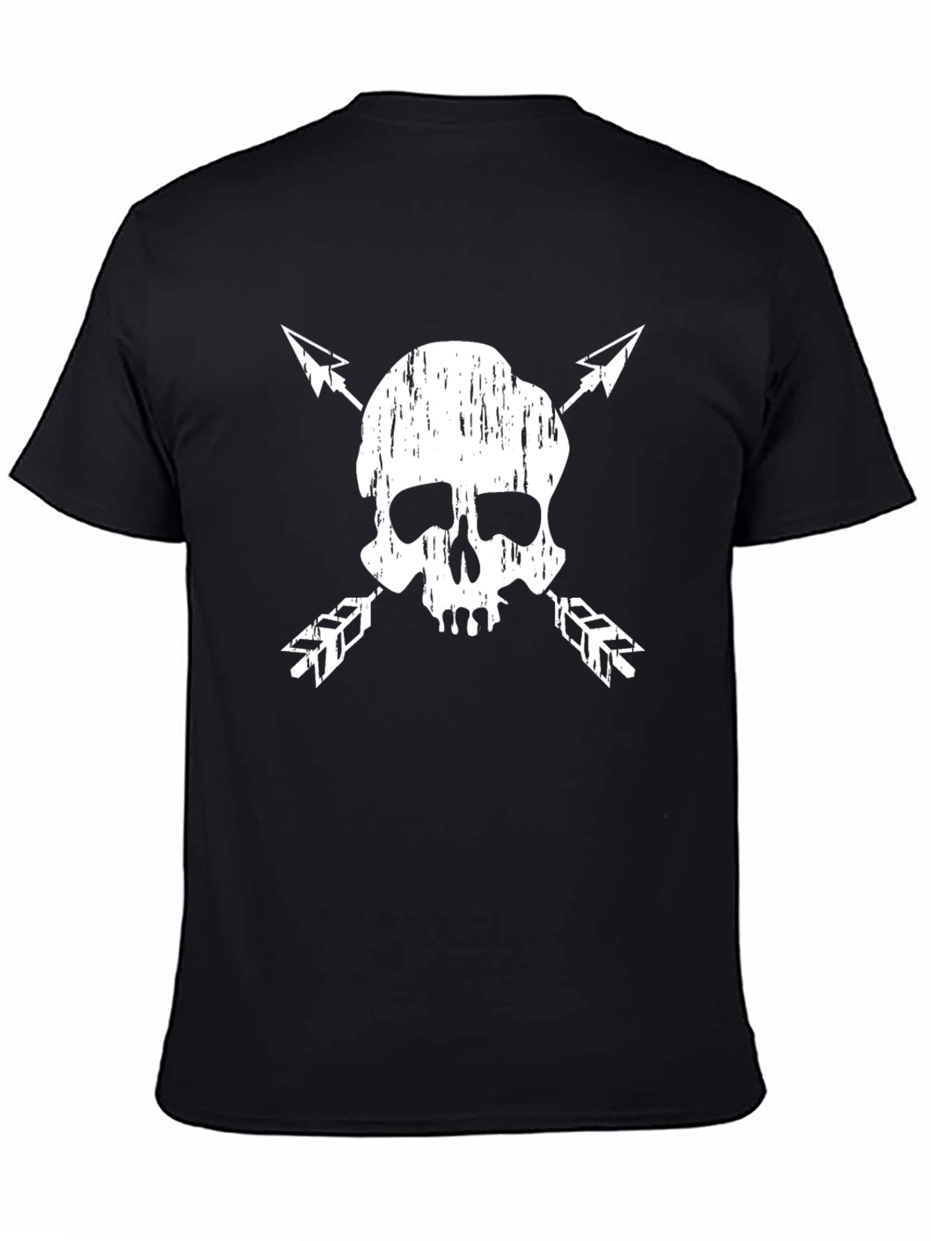 Skull & Arrow Graphic Tee - Black Cotton Blend