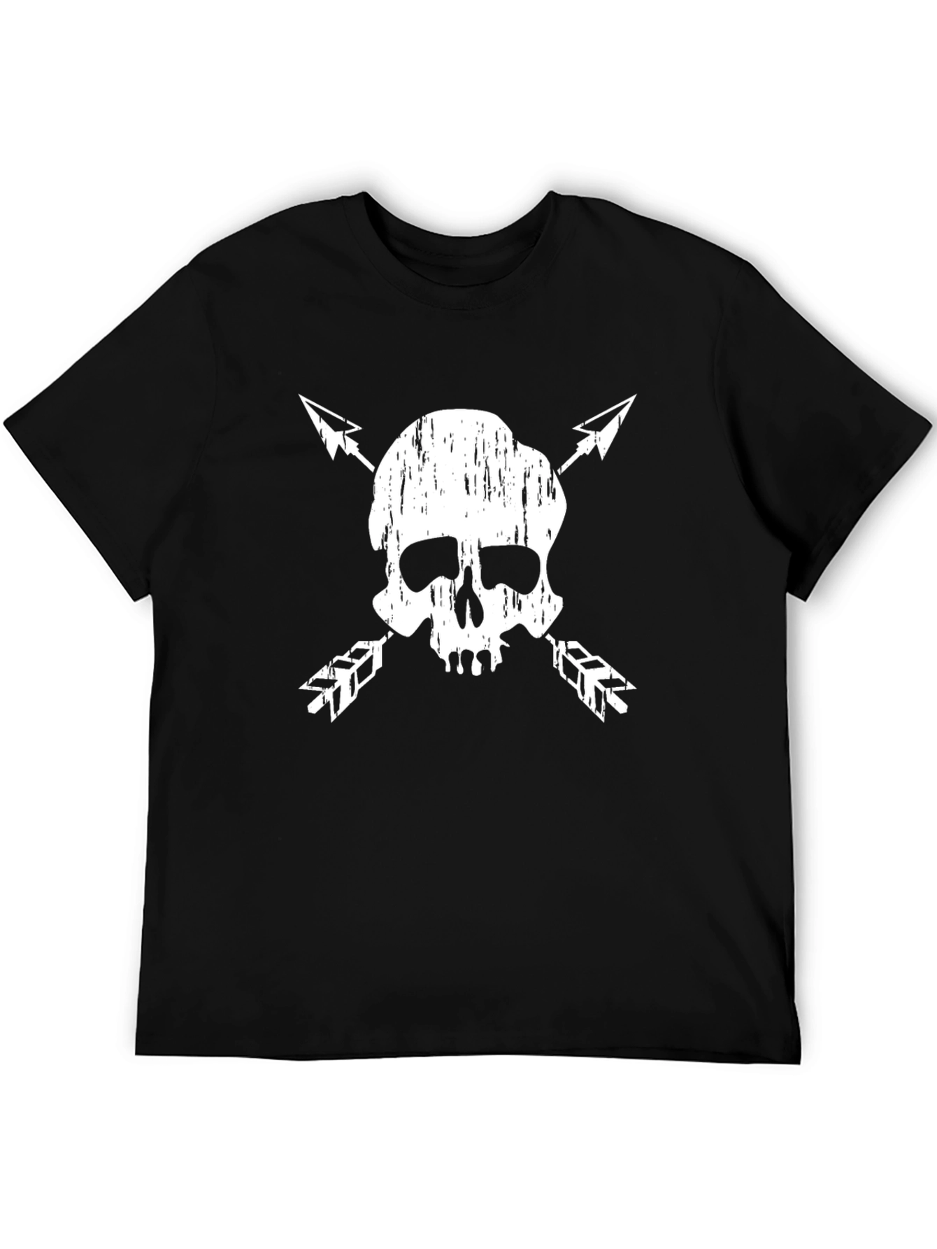 Skull & Arrow Graphic Tee - Black Cotton Blend