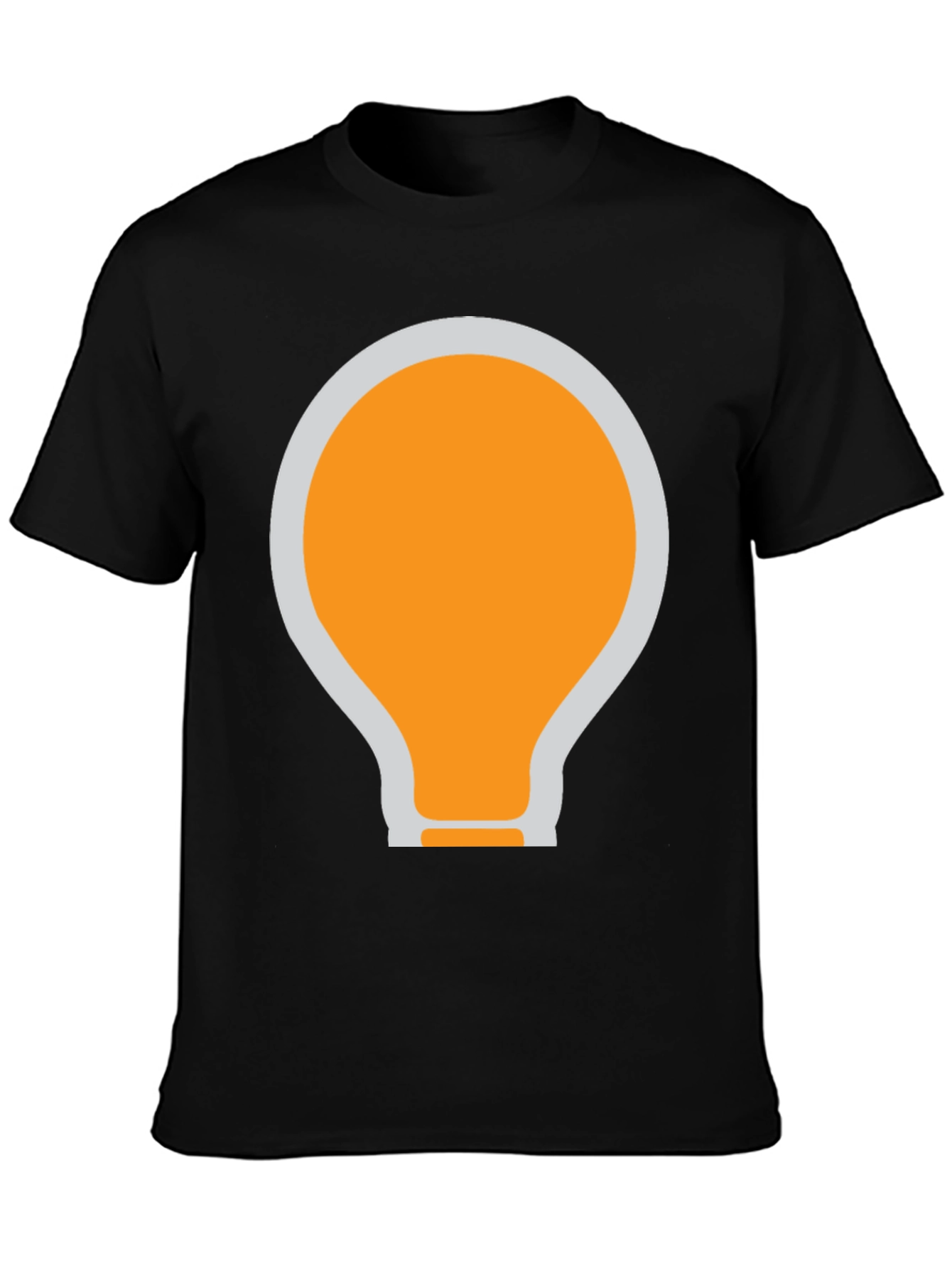 Black T-Shirt with Light Bulb Graphic