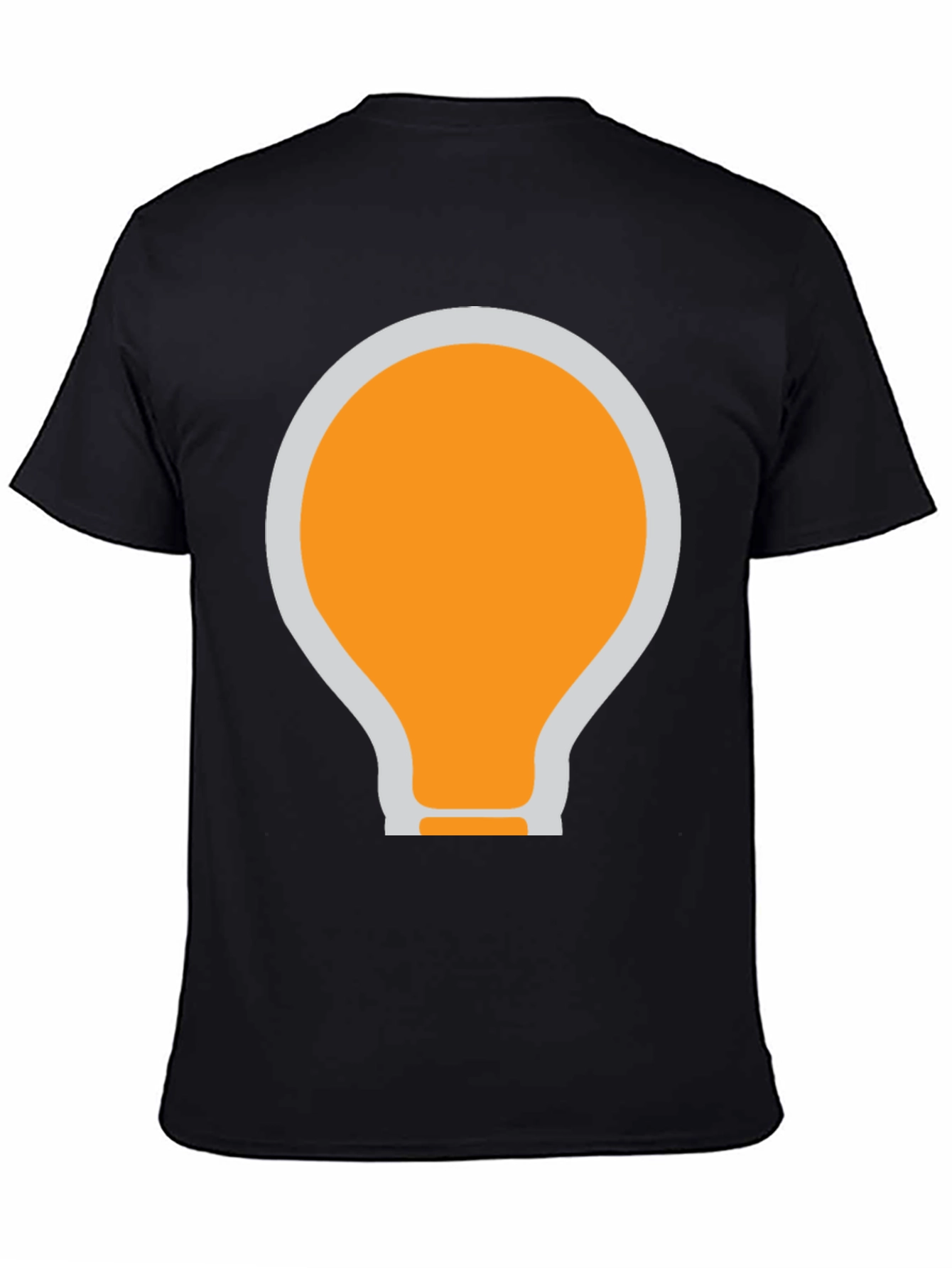 Black T-Shirt with Light Bulb Graphic