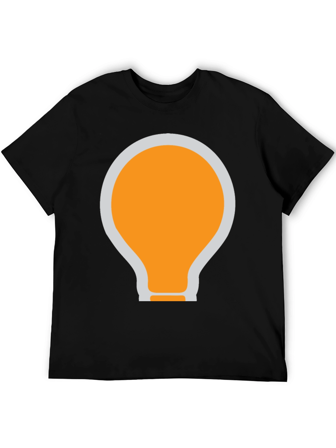 Black T-Shirt with Light Bulb Graphic