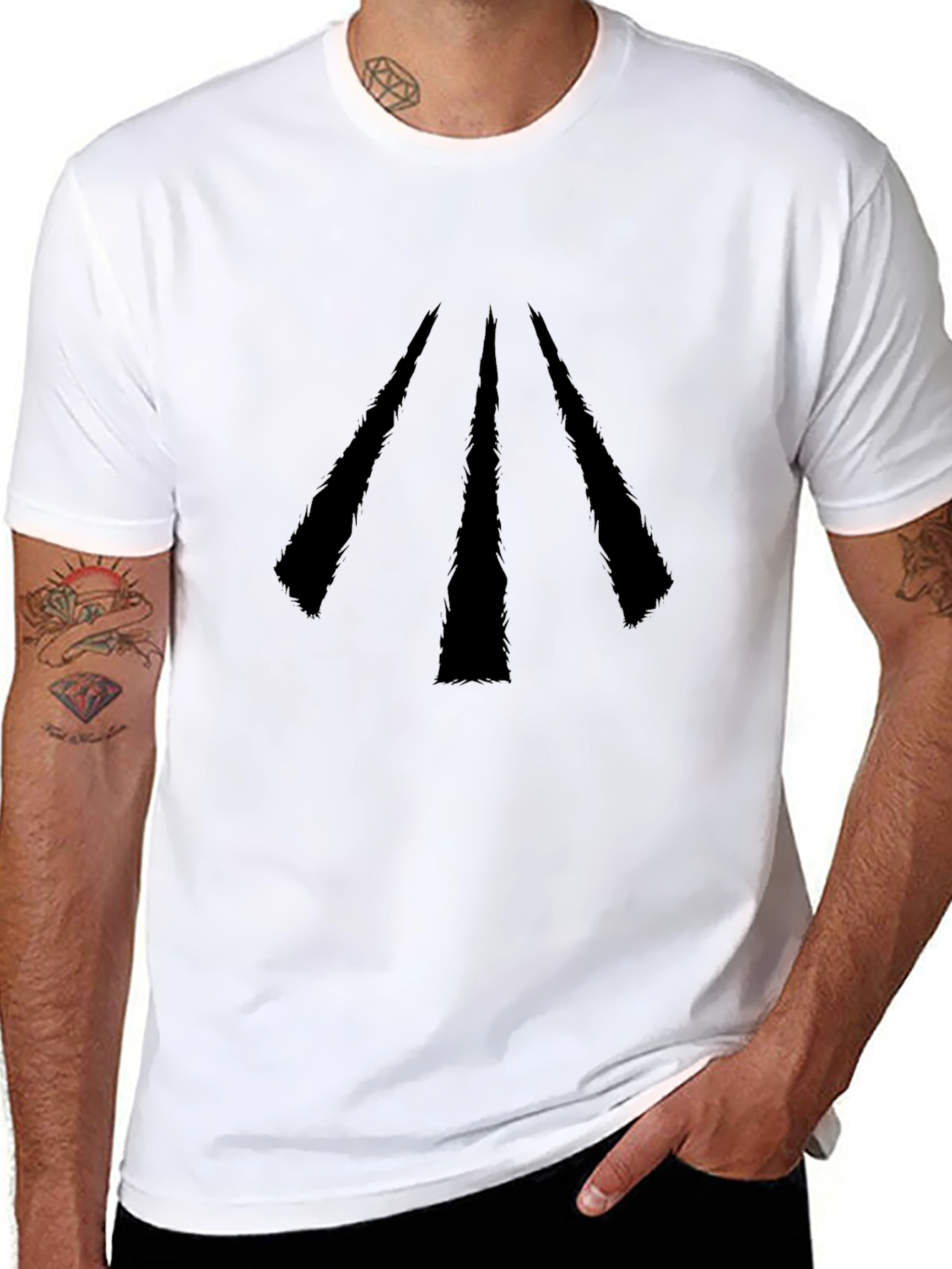 Modern Graphic T-Shirt - Geometric Arrow Design