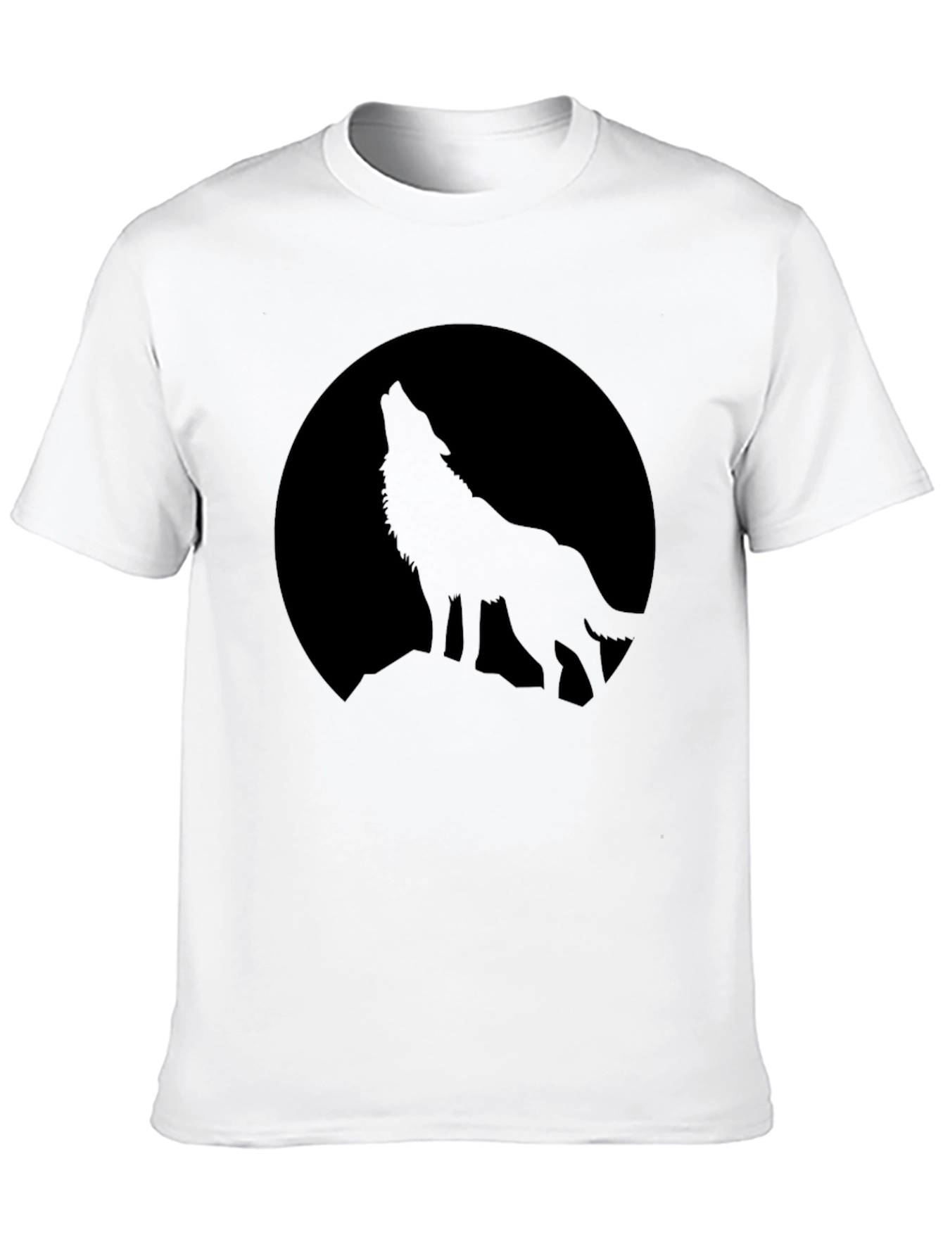 Mens Black Wolf Moon Graphic Tee