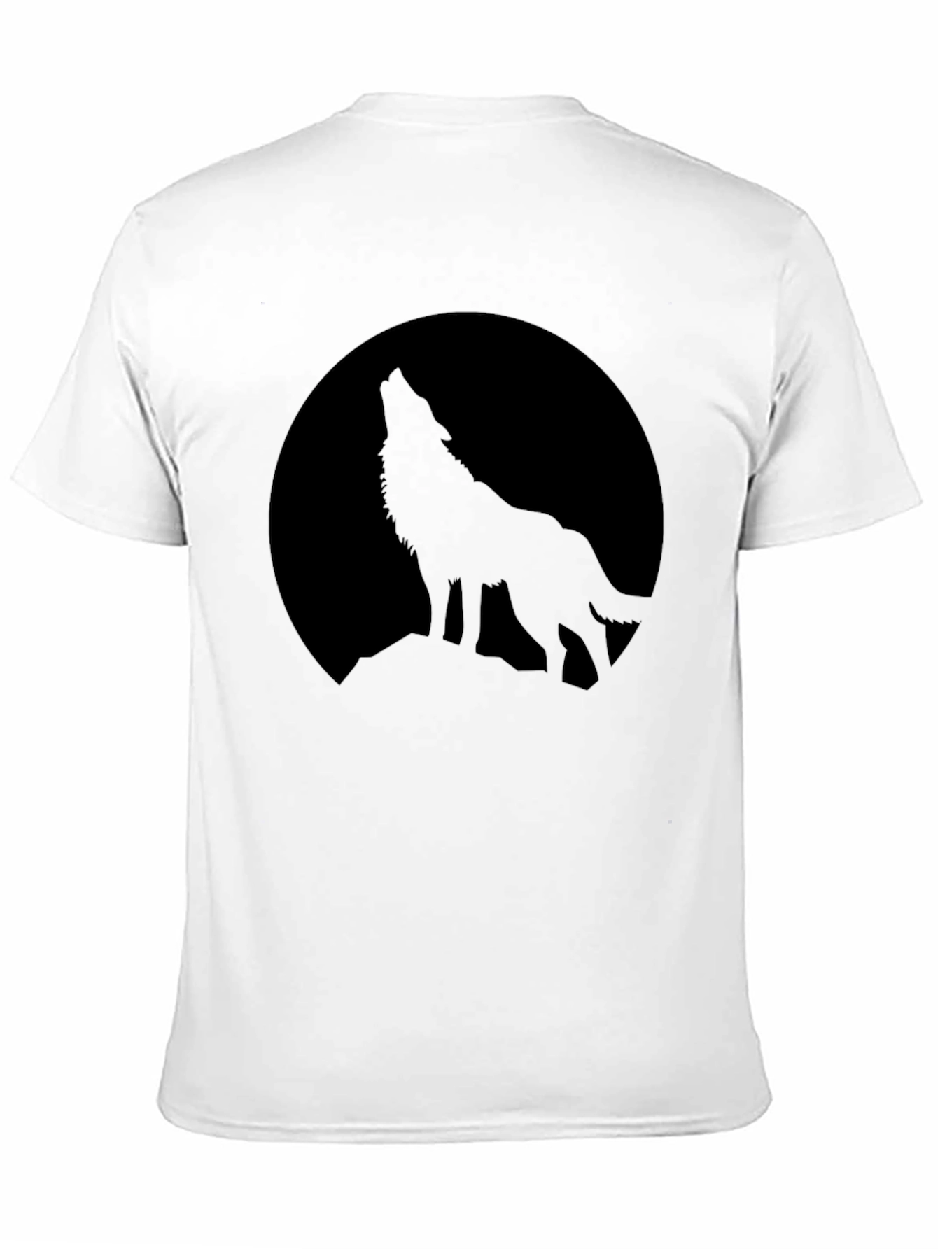 Mens Black Wolf Moon Graphic Tee