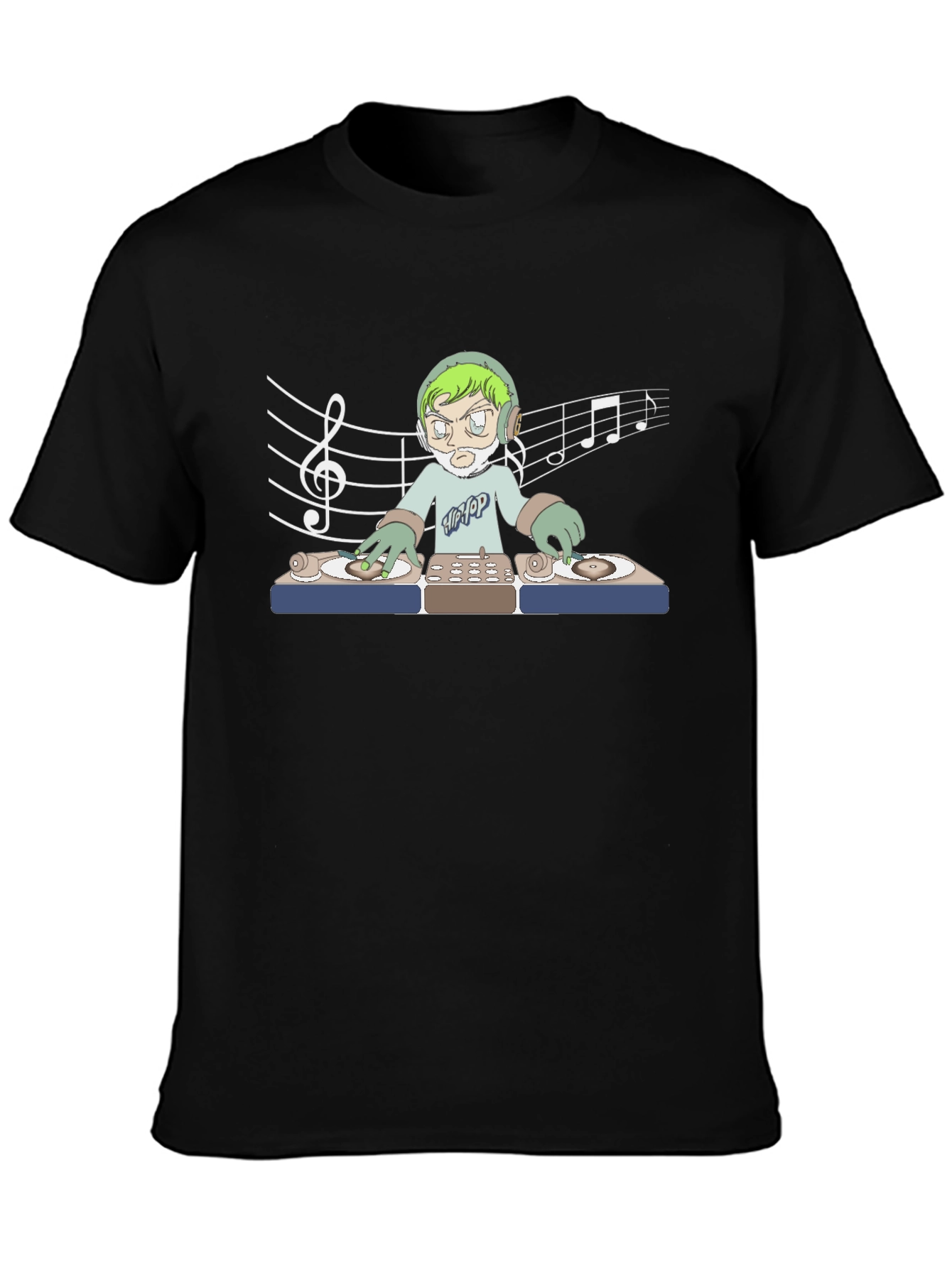 DJ Music Lover Black T-Shirt