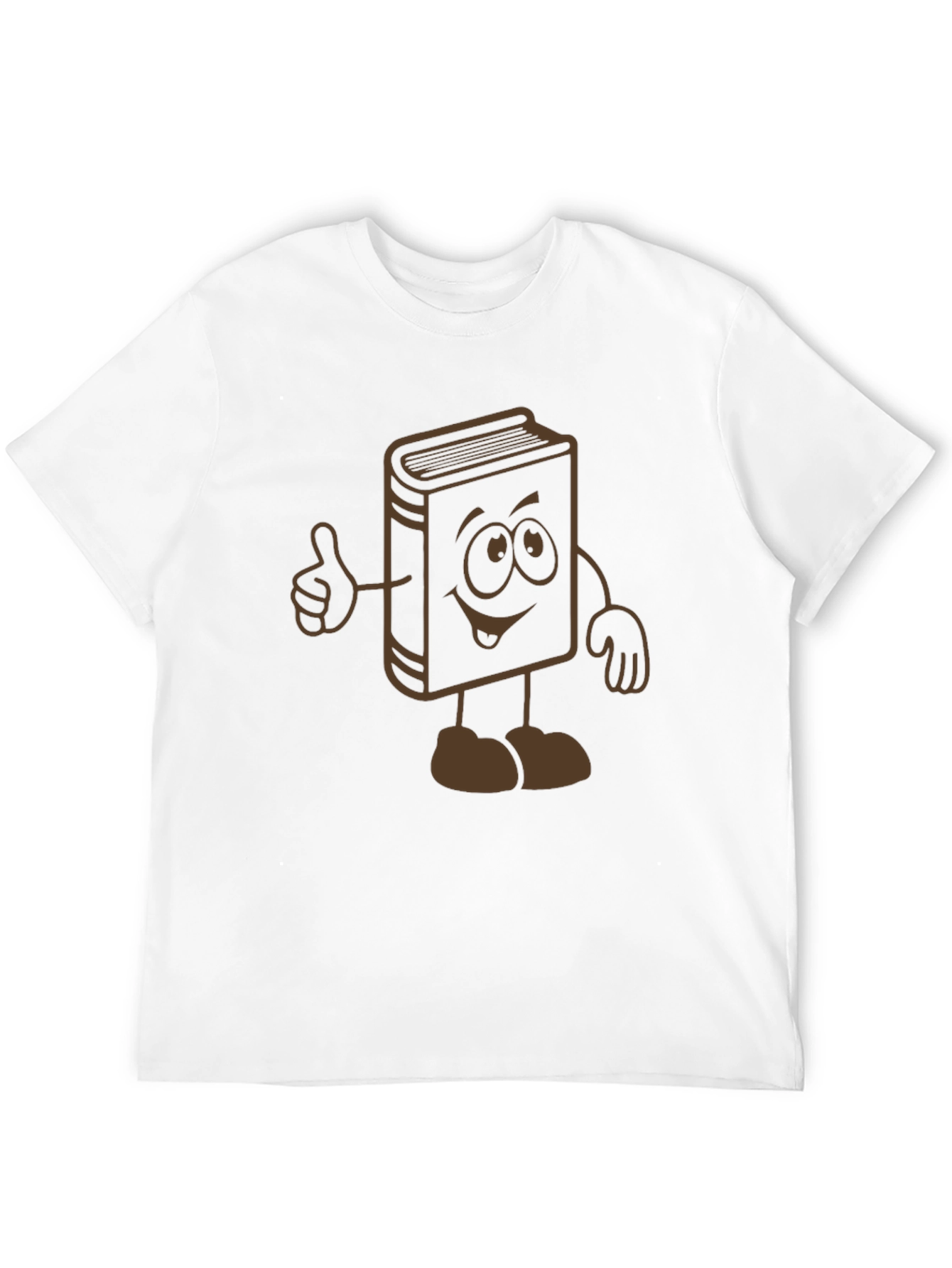 Cartoon Book Graphic Tee - Black Cotton Blend