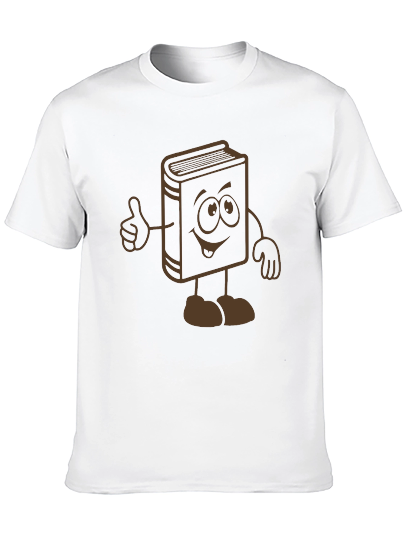 Cartoon Book Graphic Tee - Black Cotton Blend