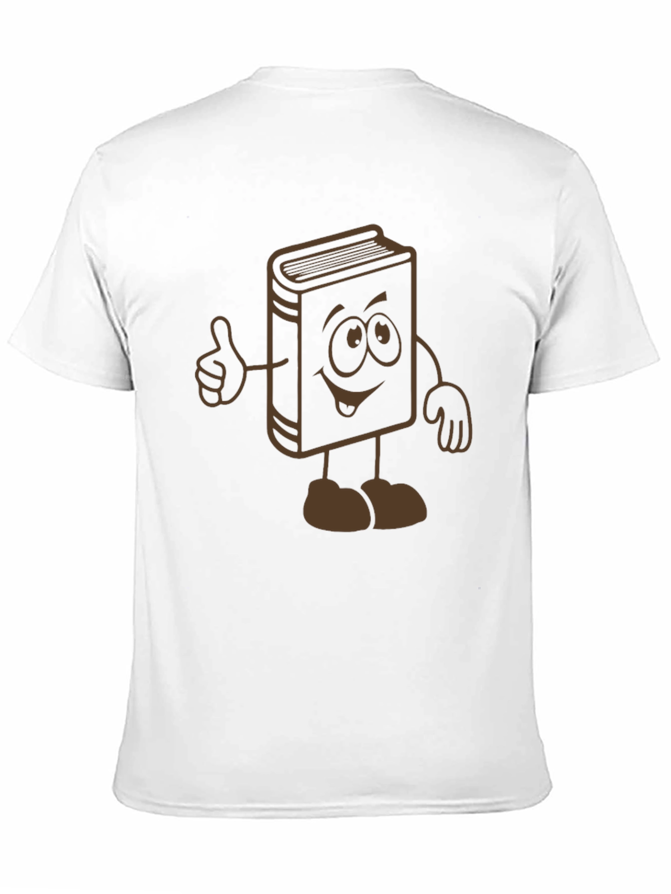 Cartoon Book Graphic Tee - Black Cotton Blend