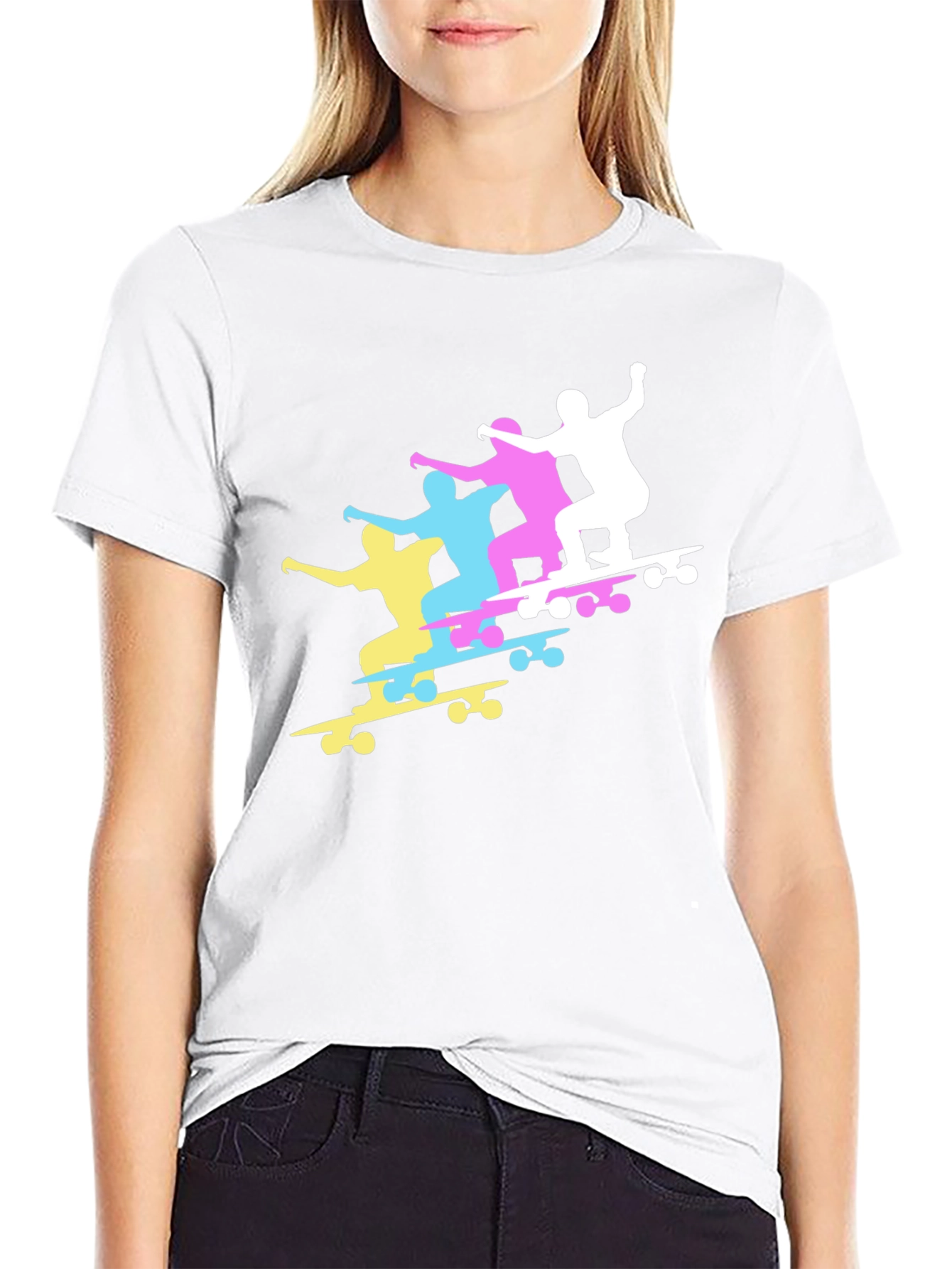 Skateboard Silhouette Graphic T-Shirt