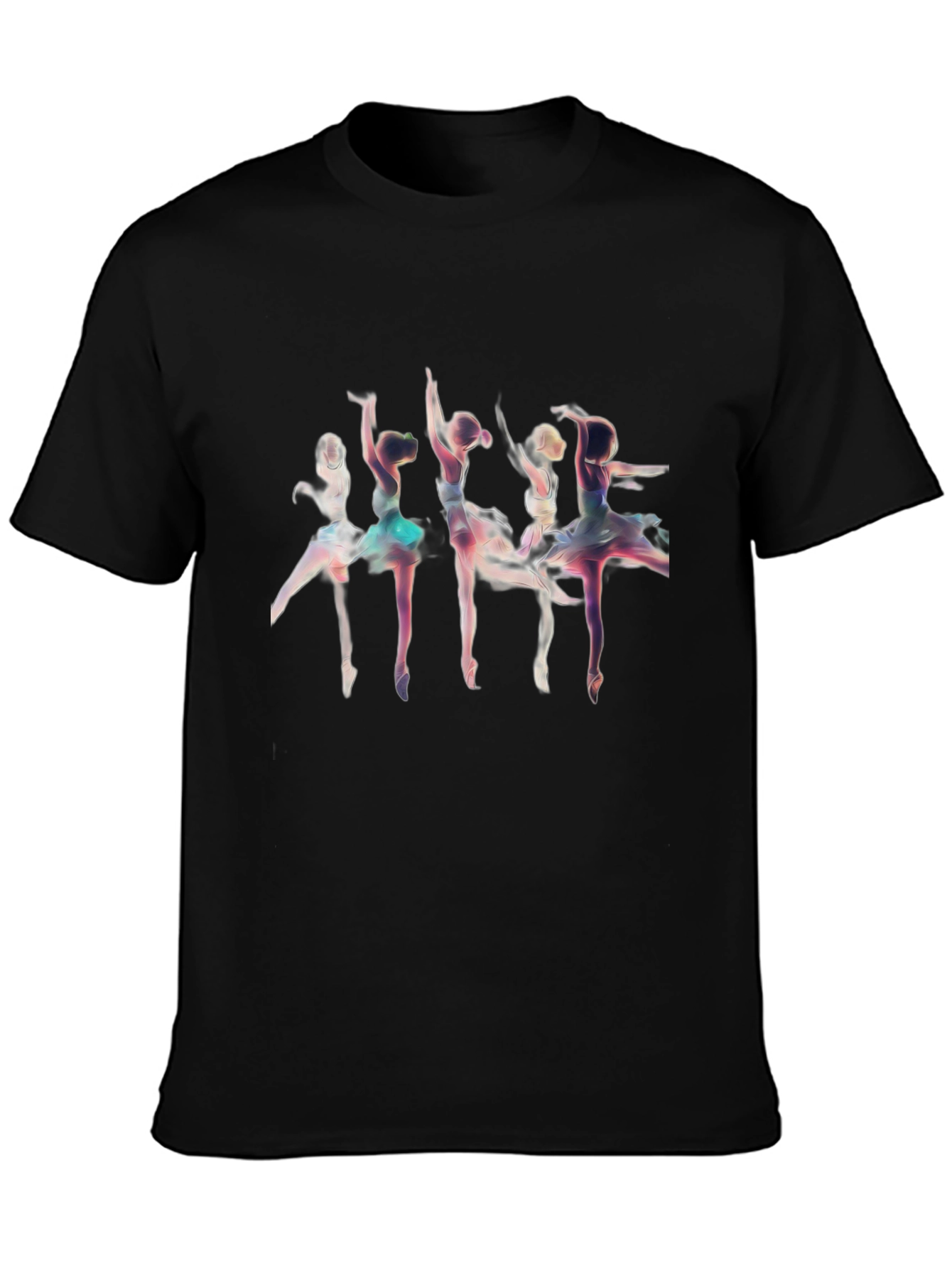 Ballerina Graphic T-Shirt - Black Cotton Tee