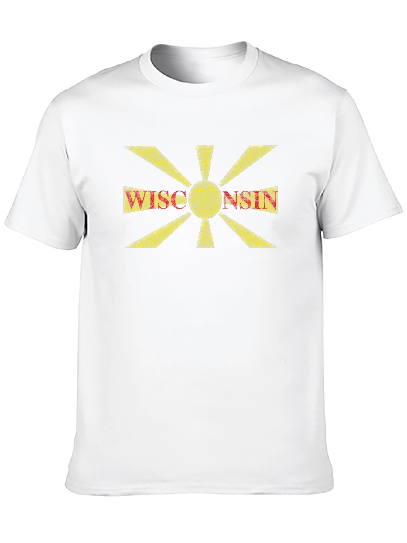 Wisconsin Graphic Tee - Distressed Sunburst Design