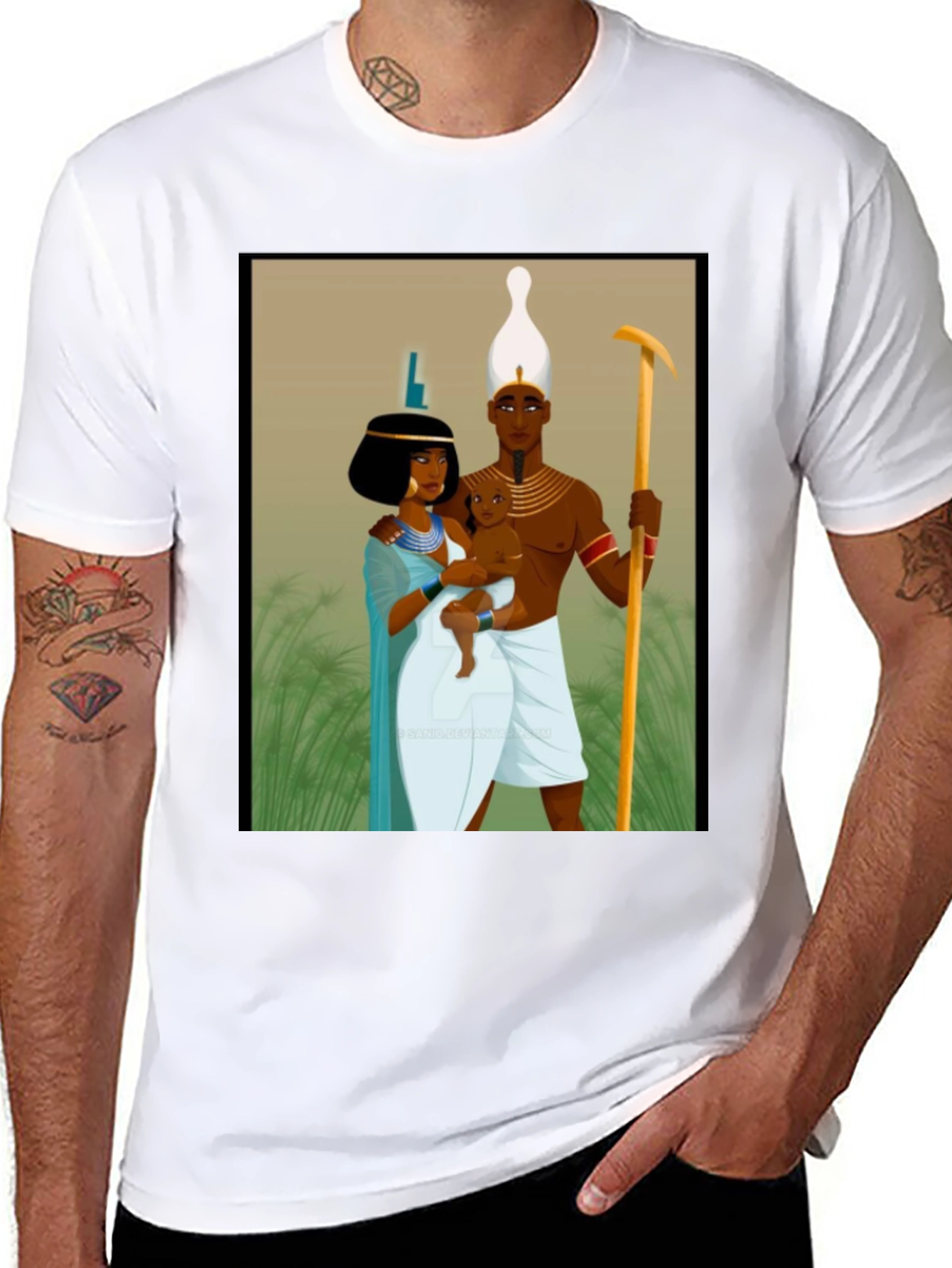 Egyptian Pharaoh Family Graphic T-Shirt