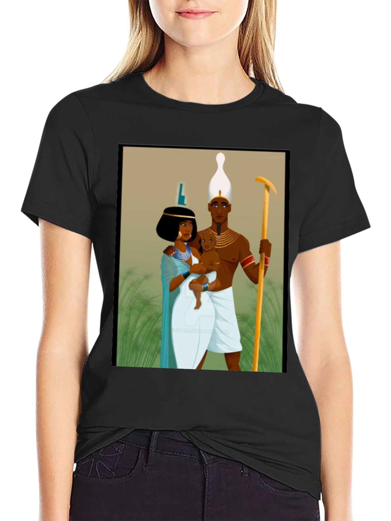 Egyptian Pharaoh Family Graphic T-Shirt