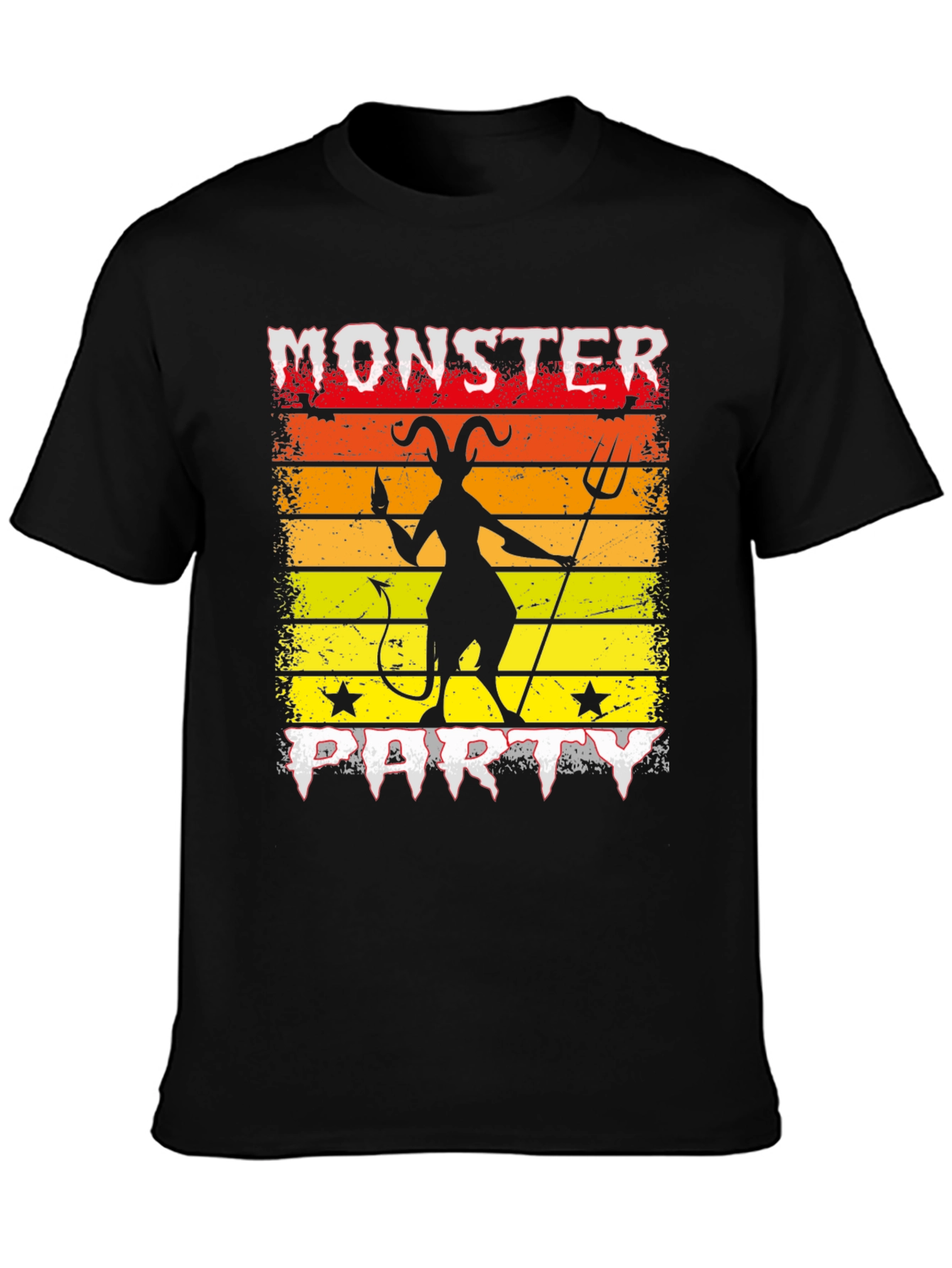 Monster Party Graphic Tee - Devil Silhouette