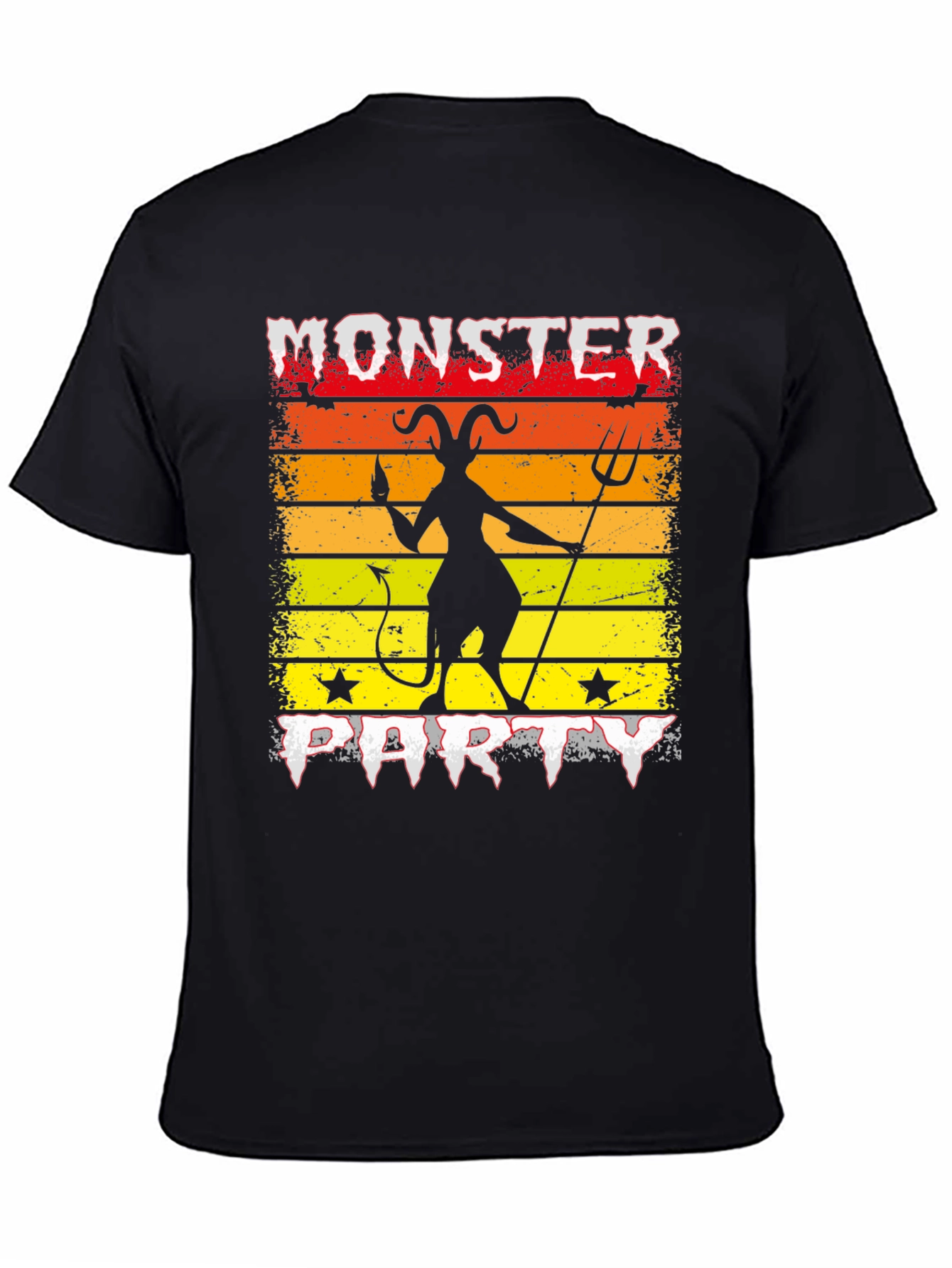 Monster Party Graphic Tee - Devil Silhouette