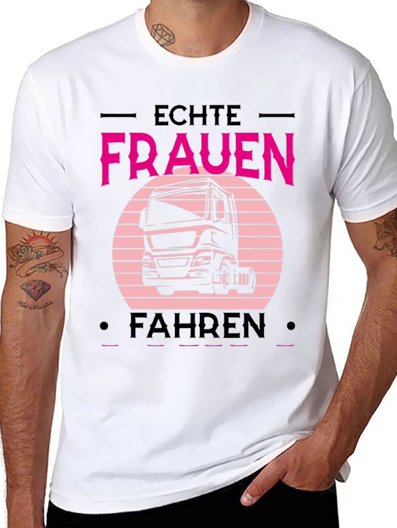 Echte Frauen Fahren Truck T-Shirt