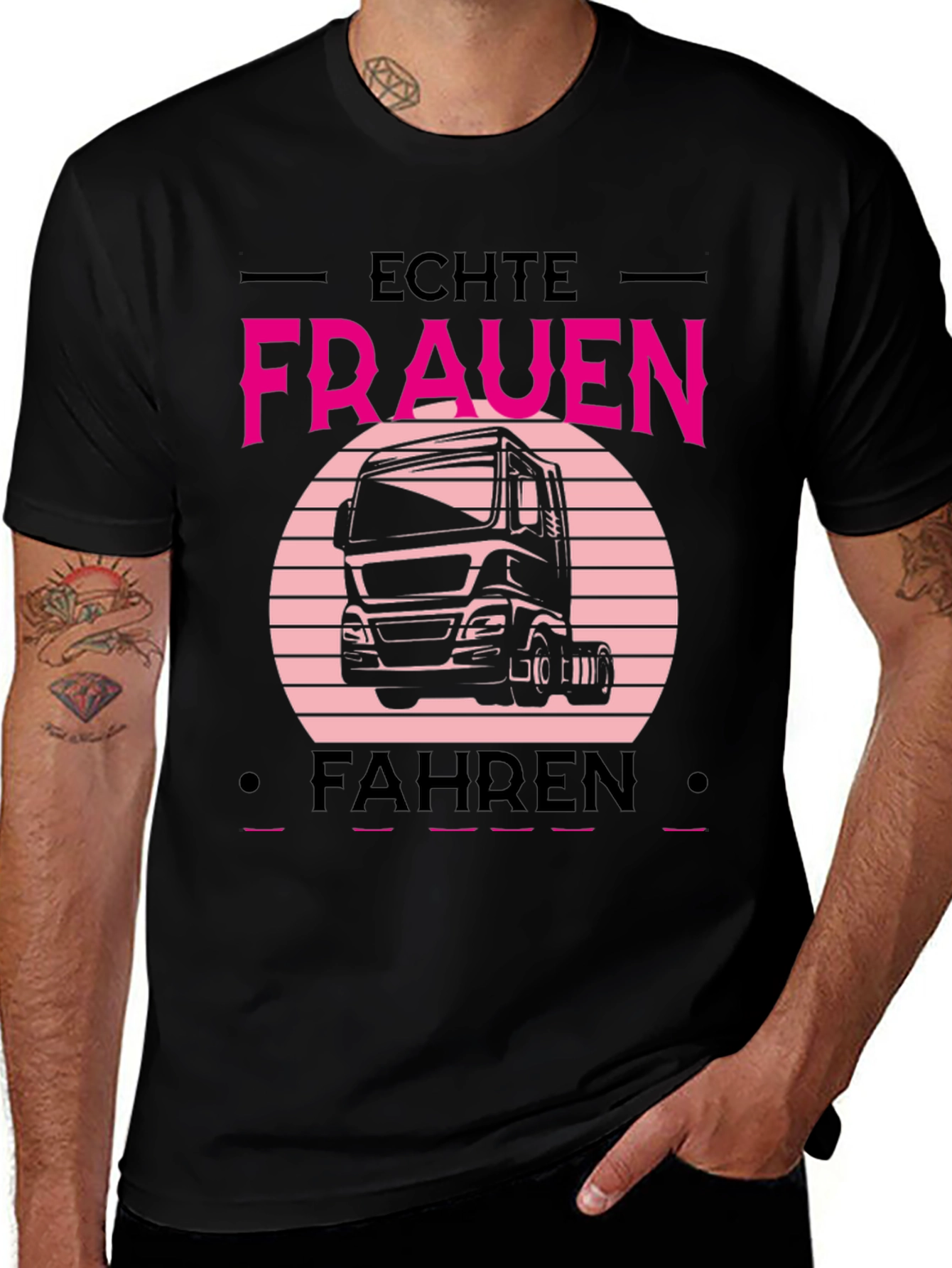 Echte Frauen Fahren Truck T-Shirt