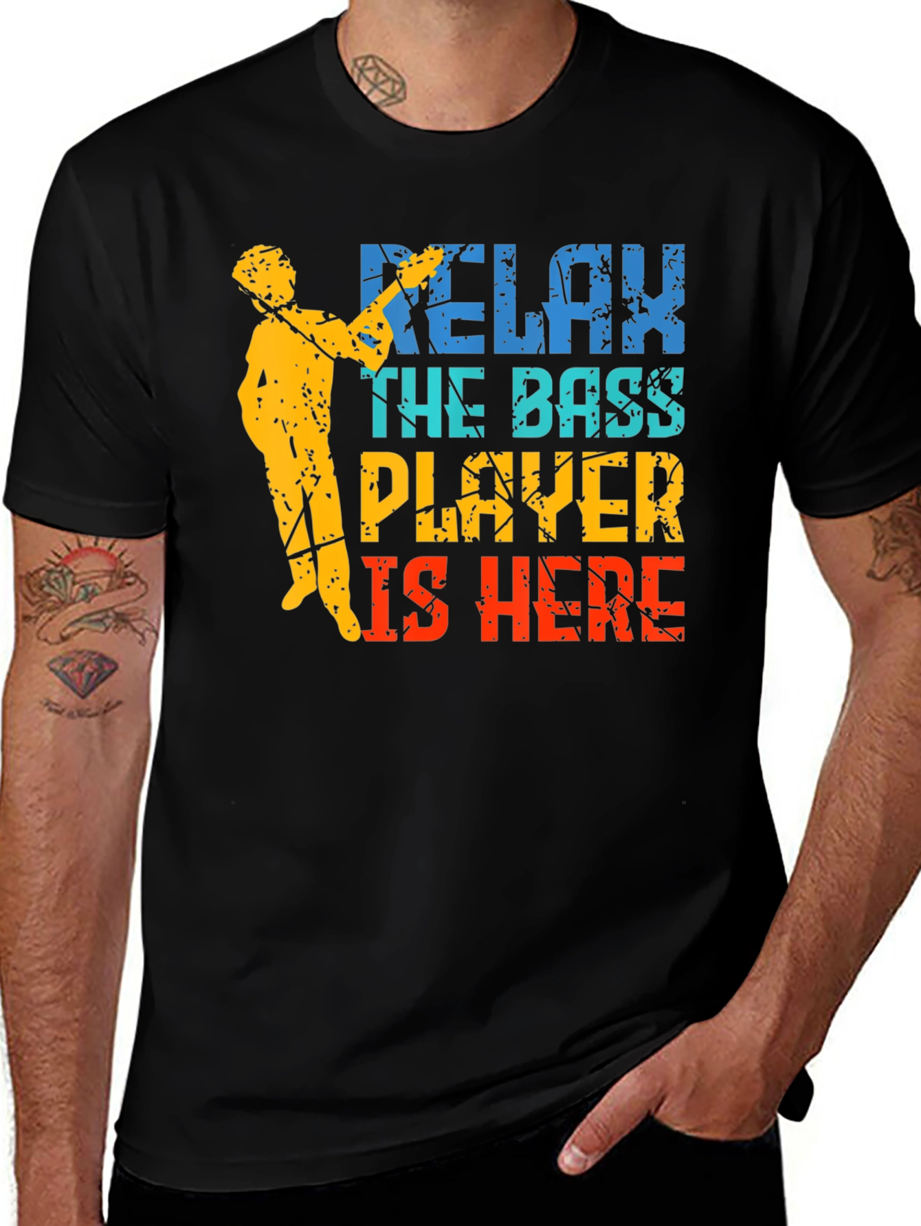 Relax The Bass Player Is Here Graphic T-Shirt