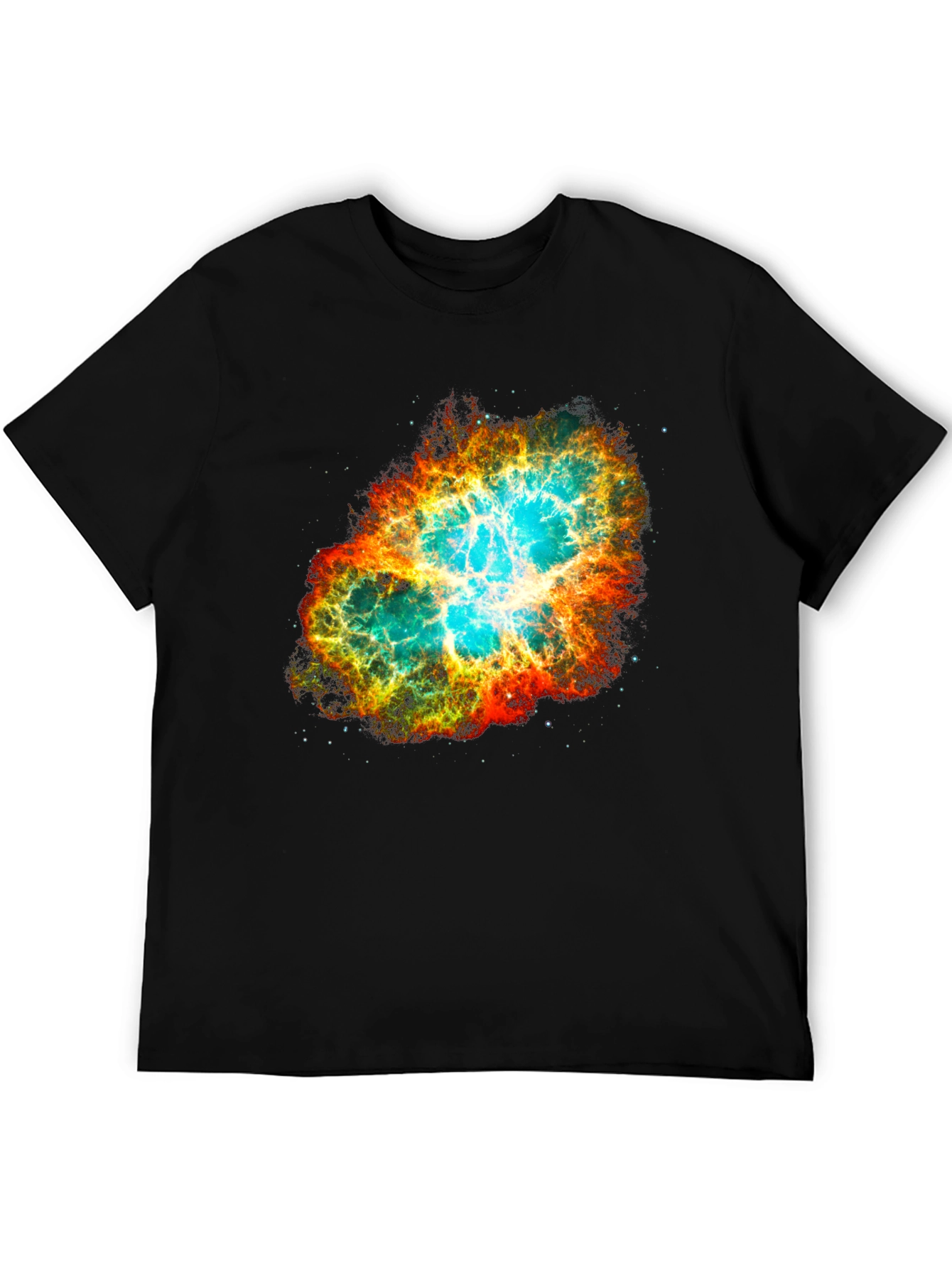 Nebula Galaxy Print Black T-Shirt