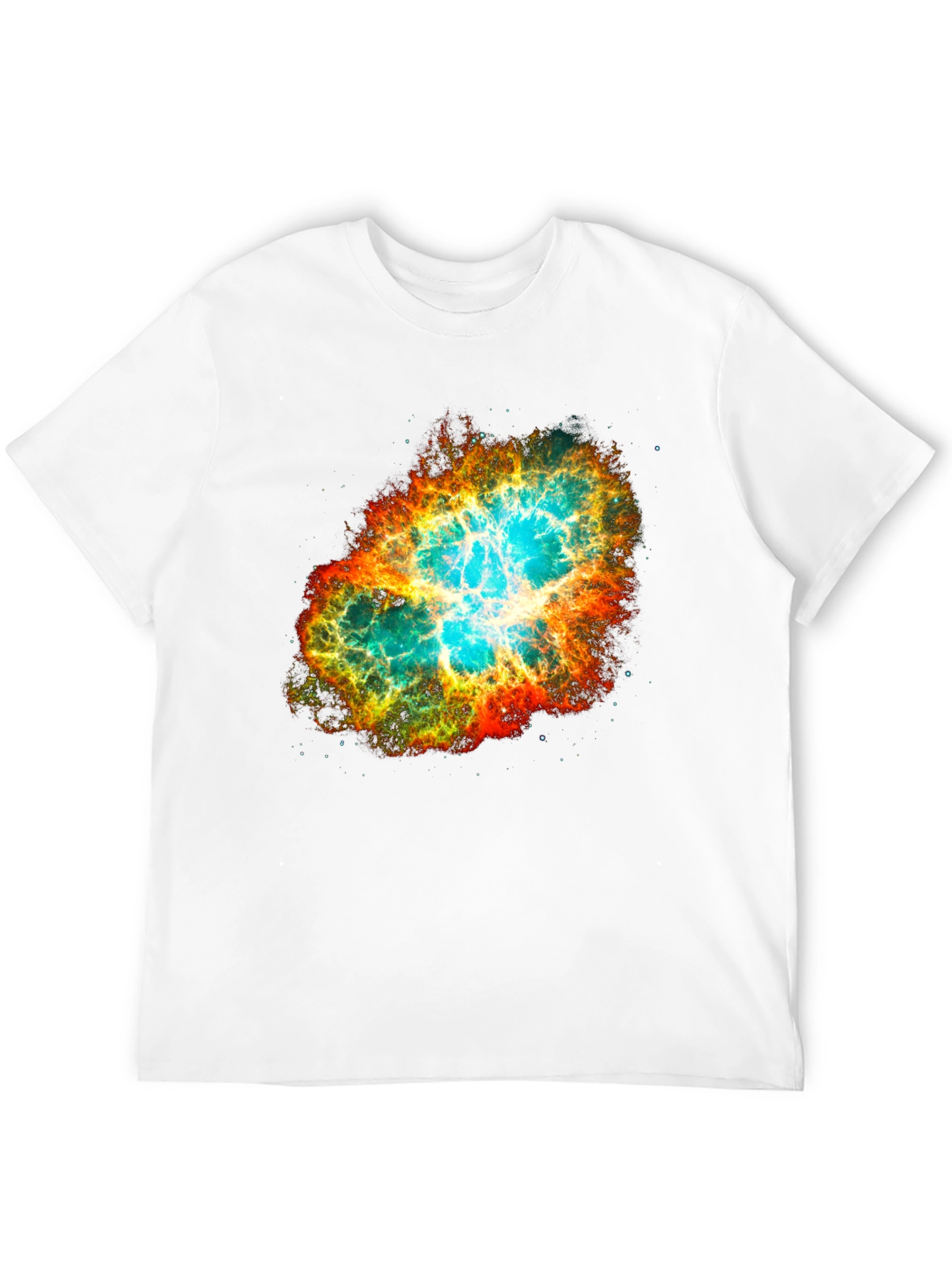 Nebula Galaxy Print Black T-Shirt