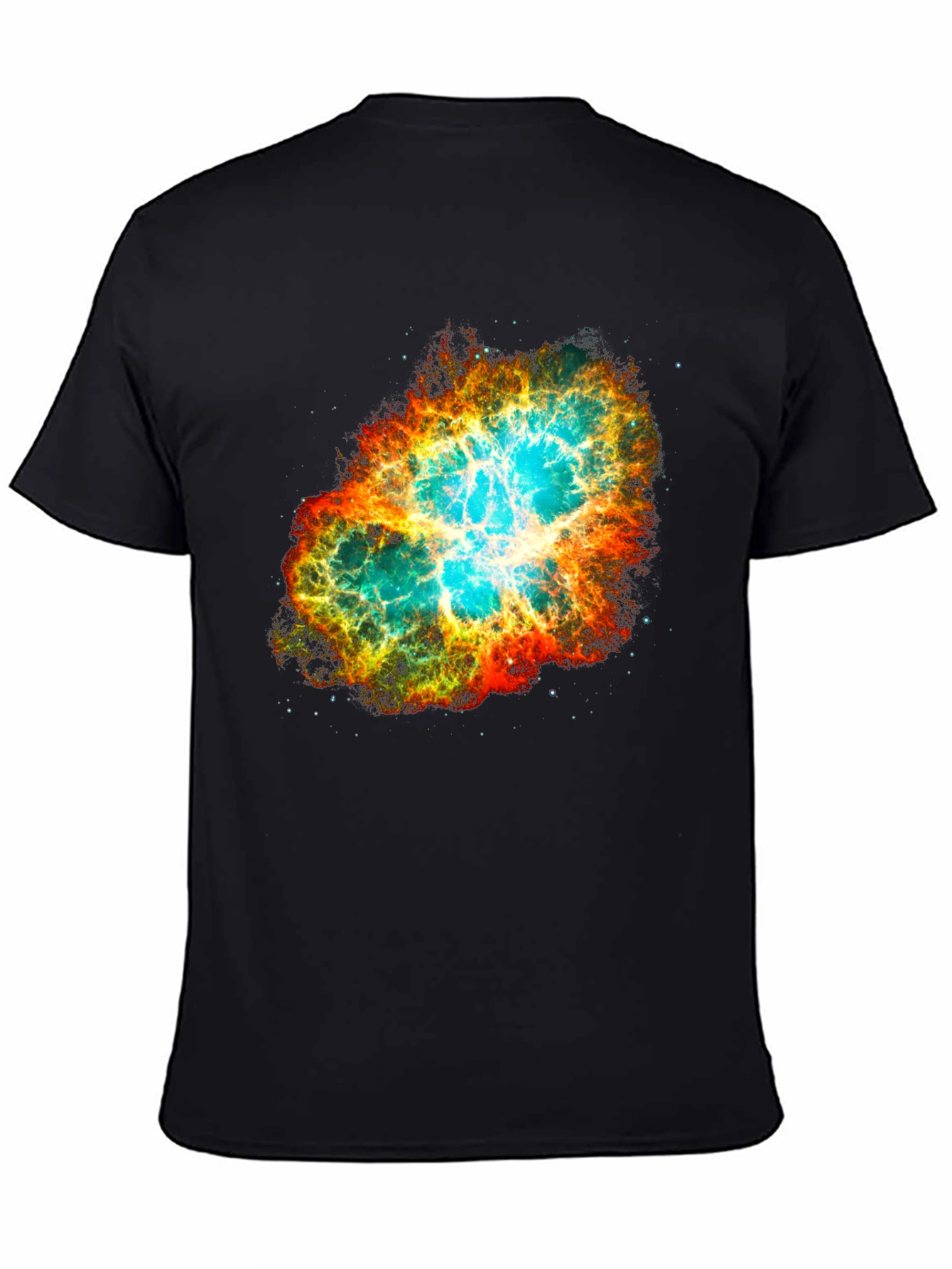 Nebula Galaxy Print Black T-Shirt