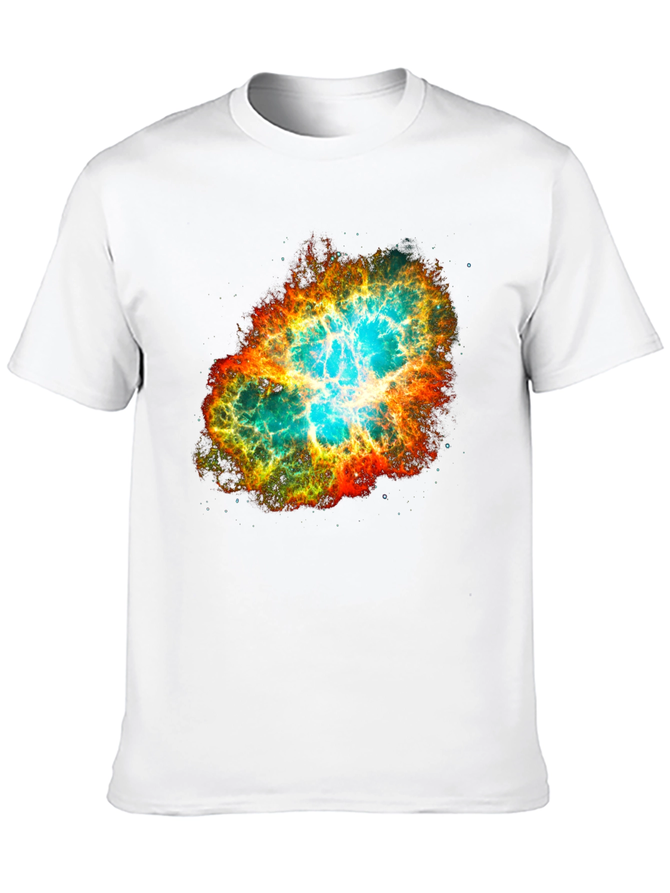 Nebula Galaxy Print Black T-Shirt