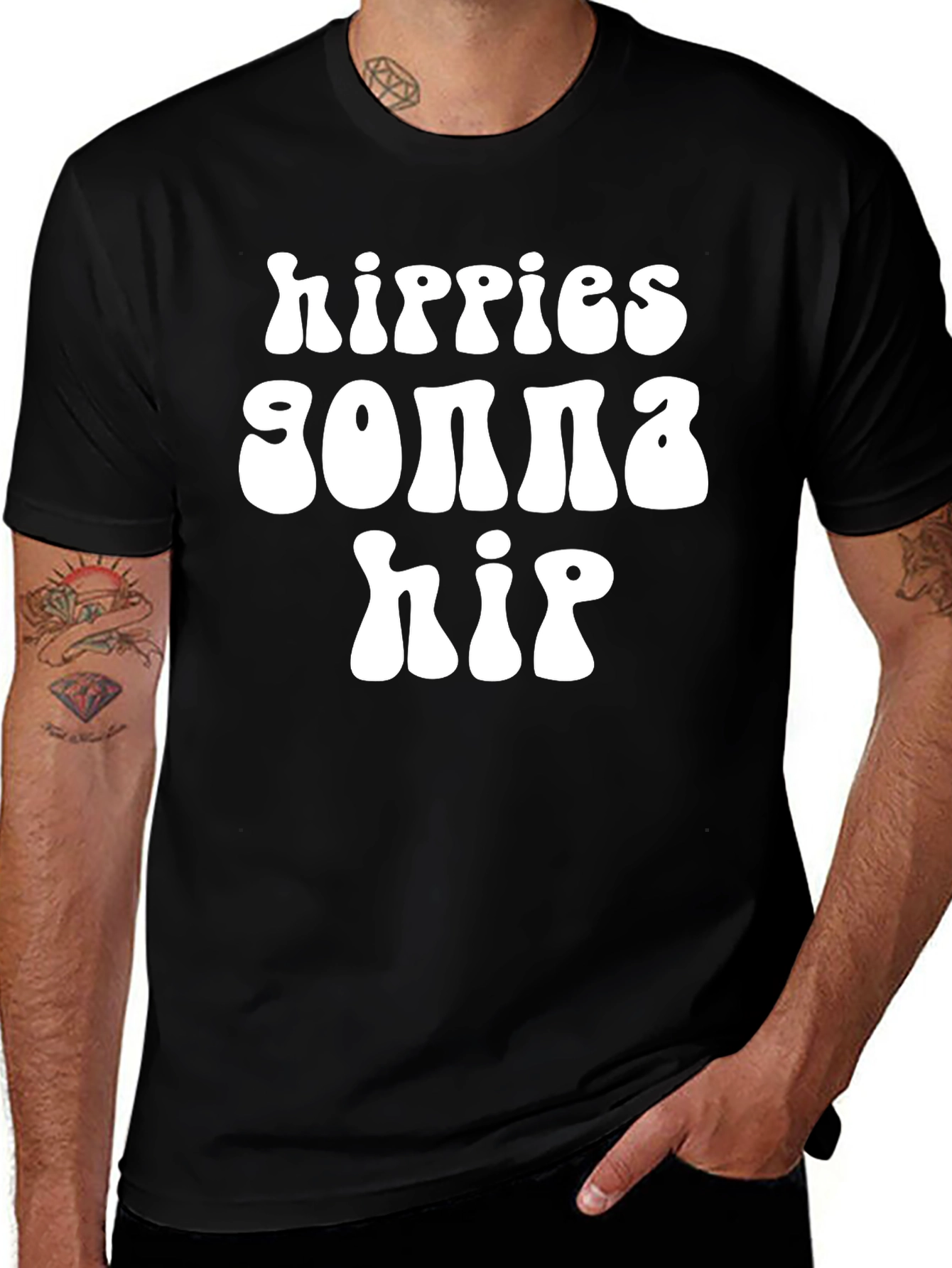 Hippies Gonna Hip Graphic T-Shirt